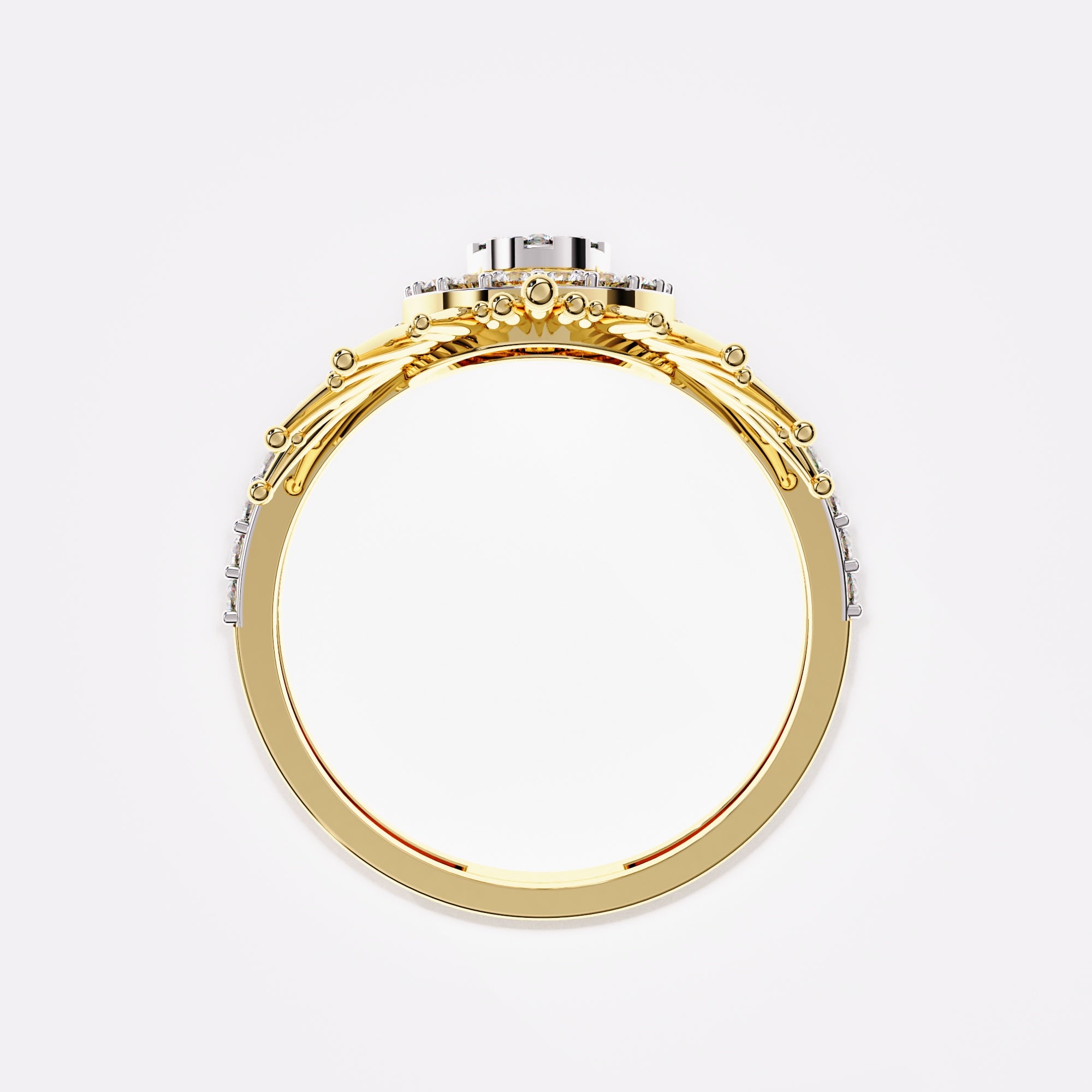 Embellished Drop Diamond Ring