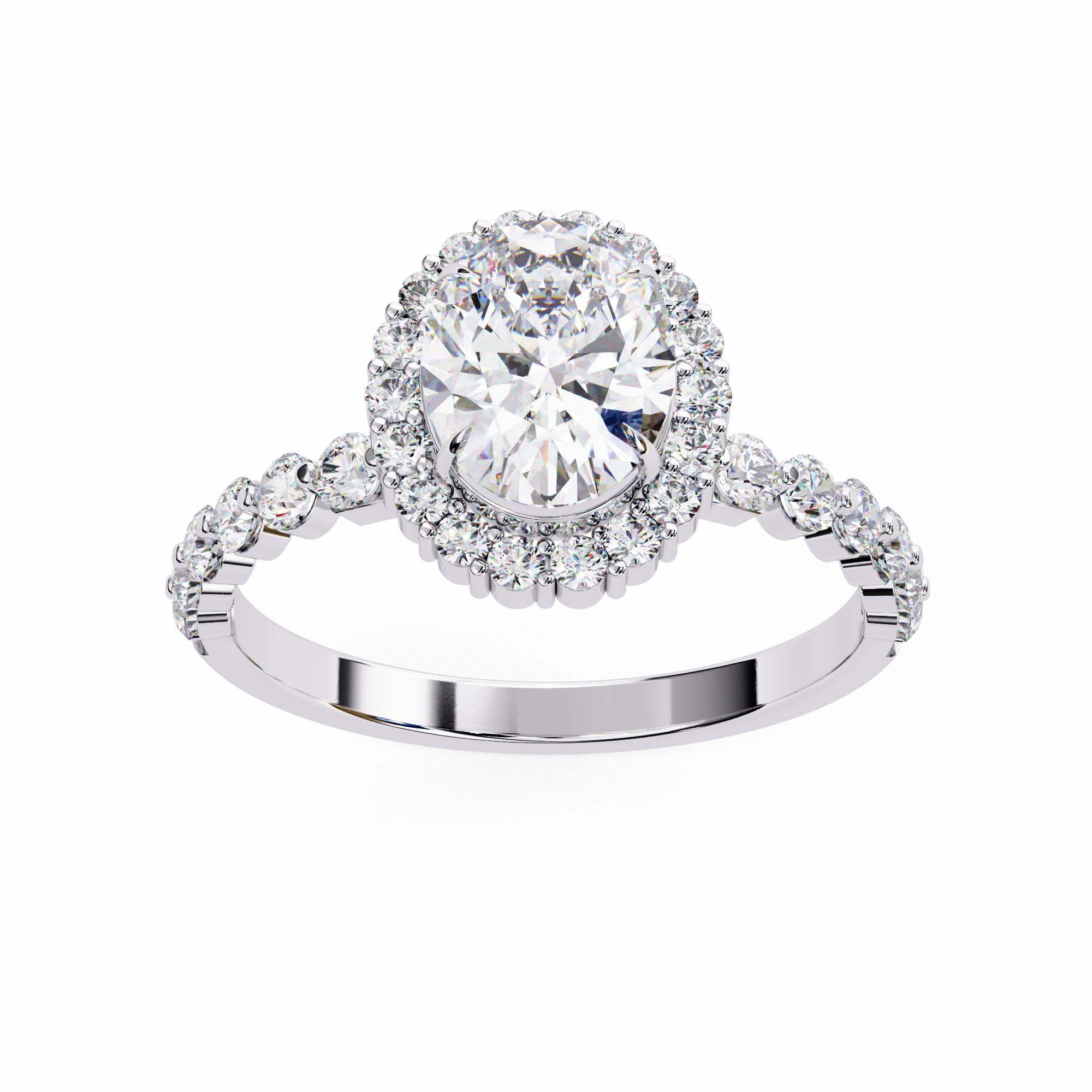Evelyn Solitaire Oval Diamond Ring