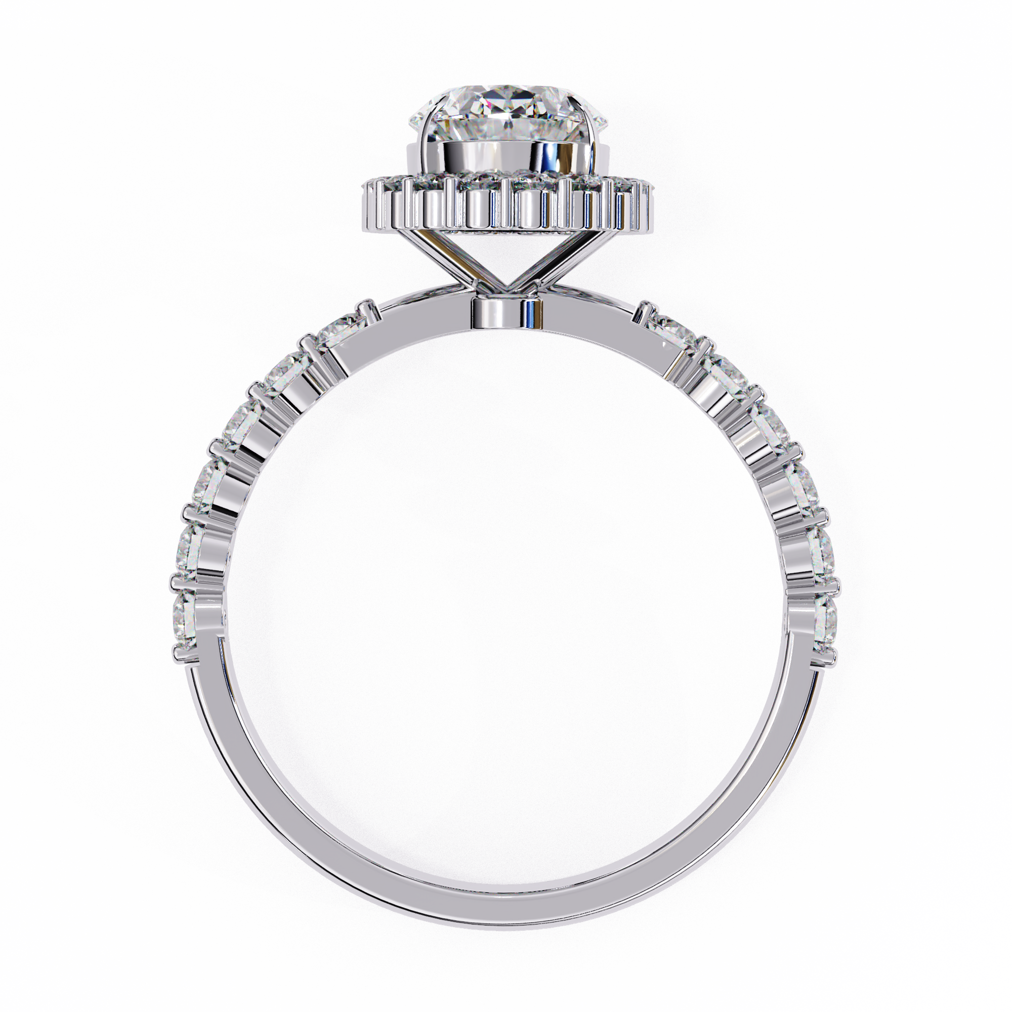 Evelyn Solitaire Oval Diamond Ring