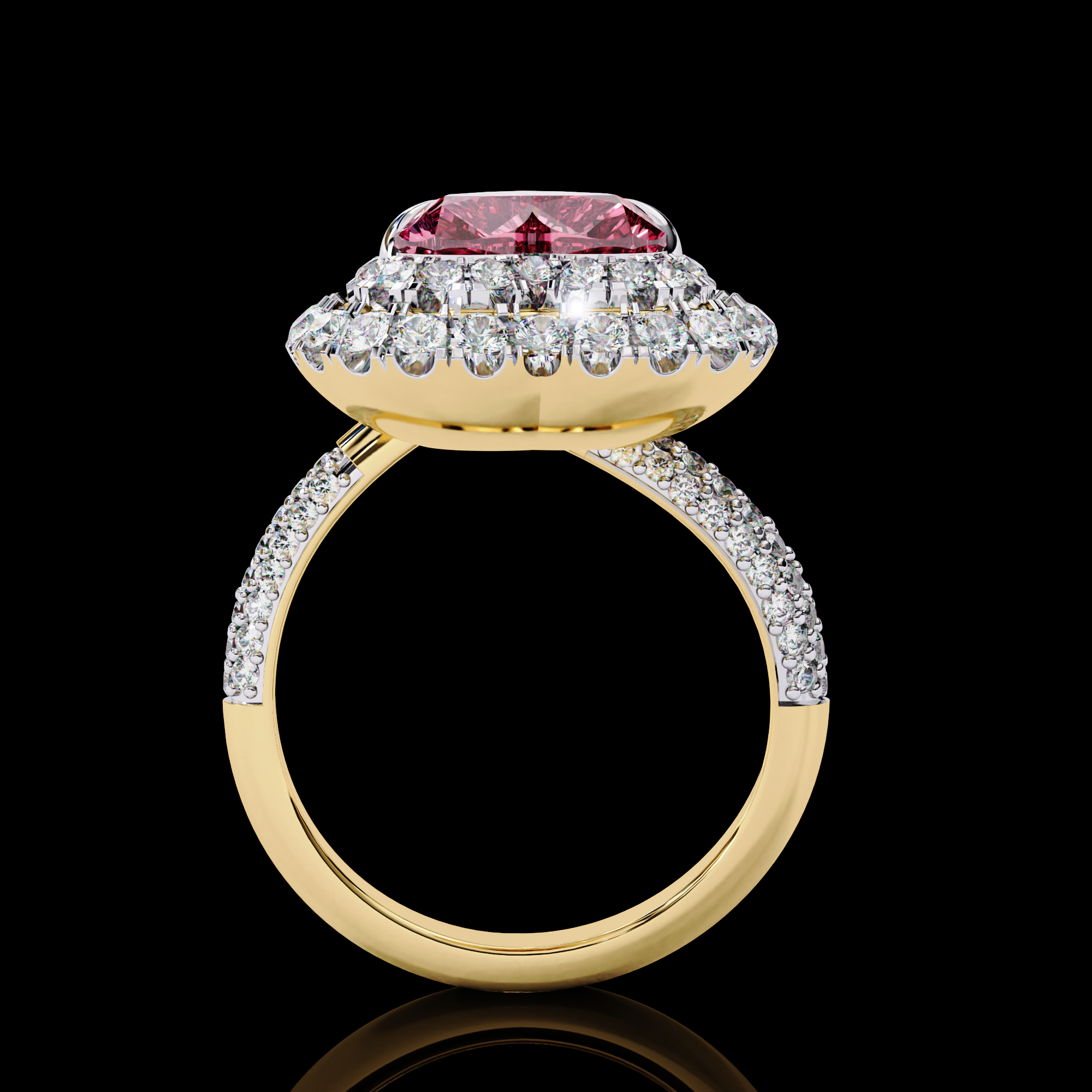 Treasured Pink Heart Diamond Ring