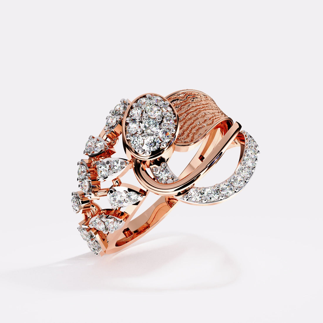 Blushing gold Diamond Ring