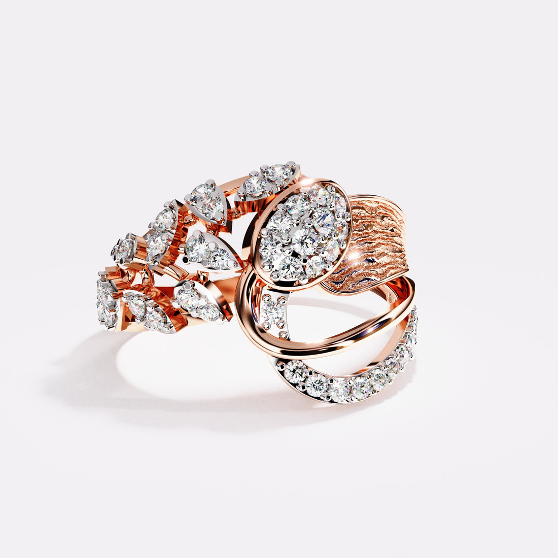 Blushing gold Diamond Ring