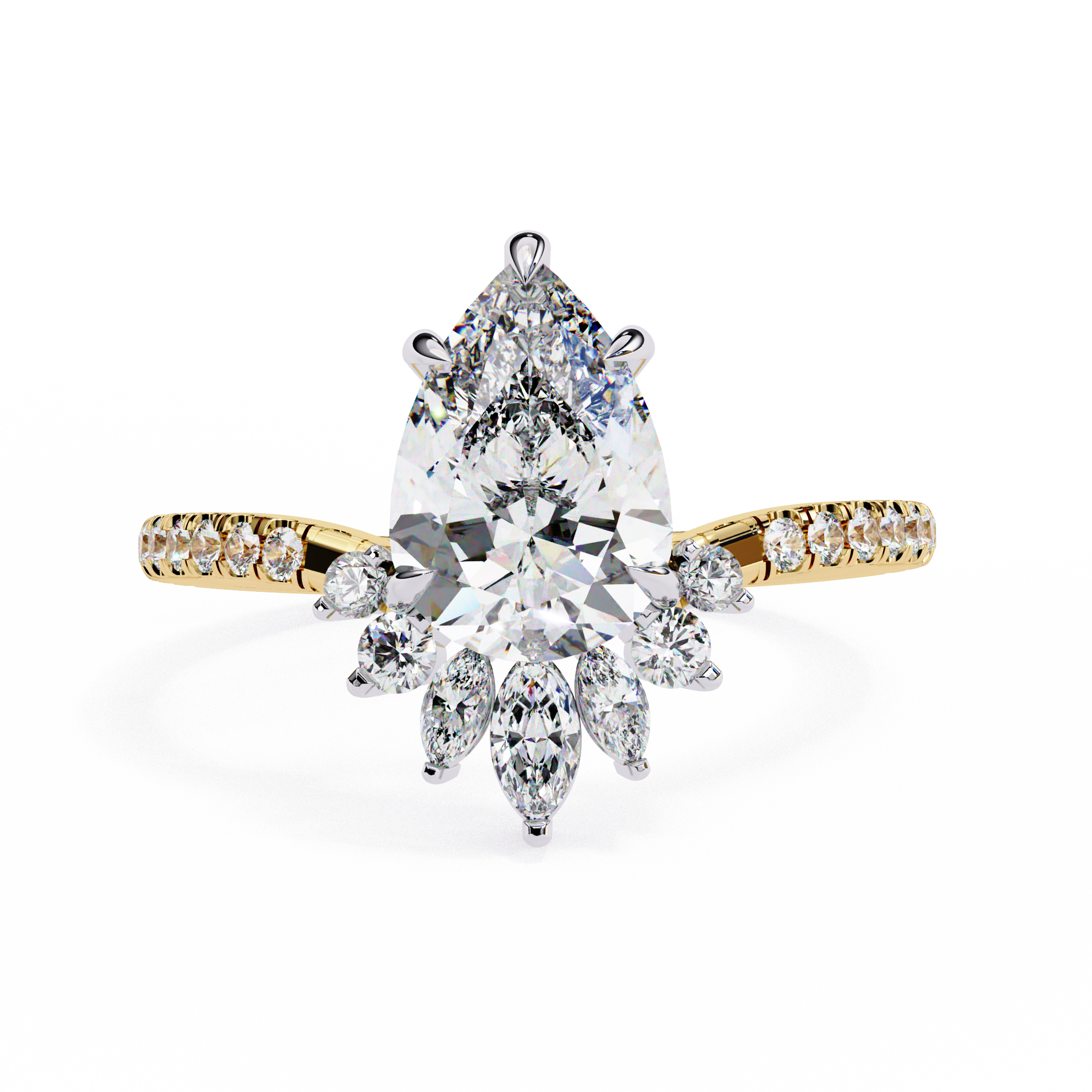 Statement Pear Shaped Lab Grown Diamond Ring