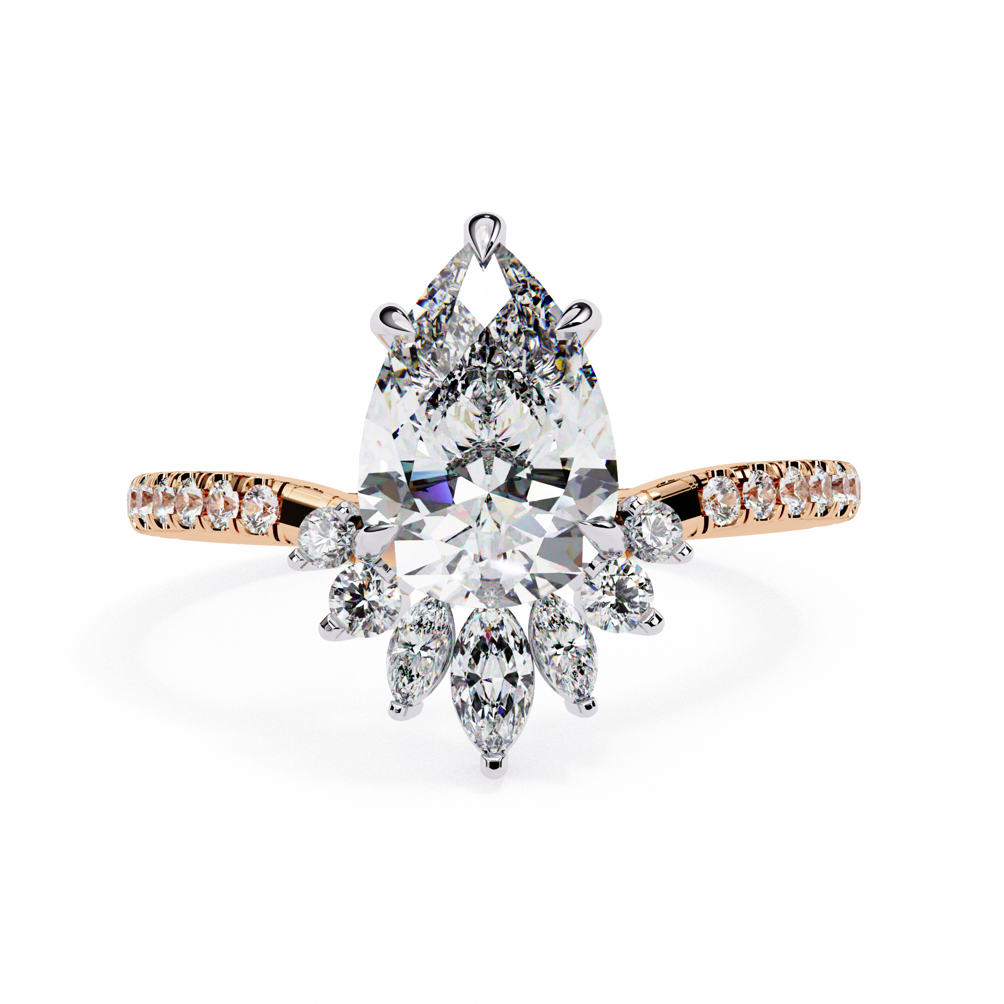 Statement Pear Shaped Lab Grown Diamond Ring
