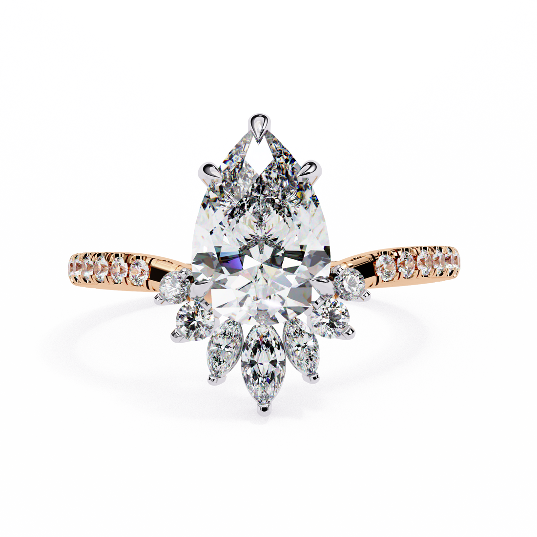 Statement Pear Shaped Lab Grown Diamond Ring
