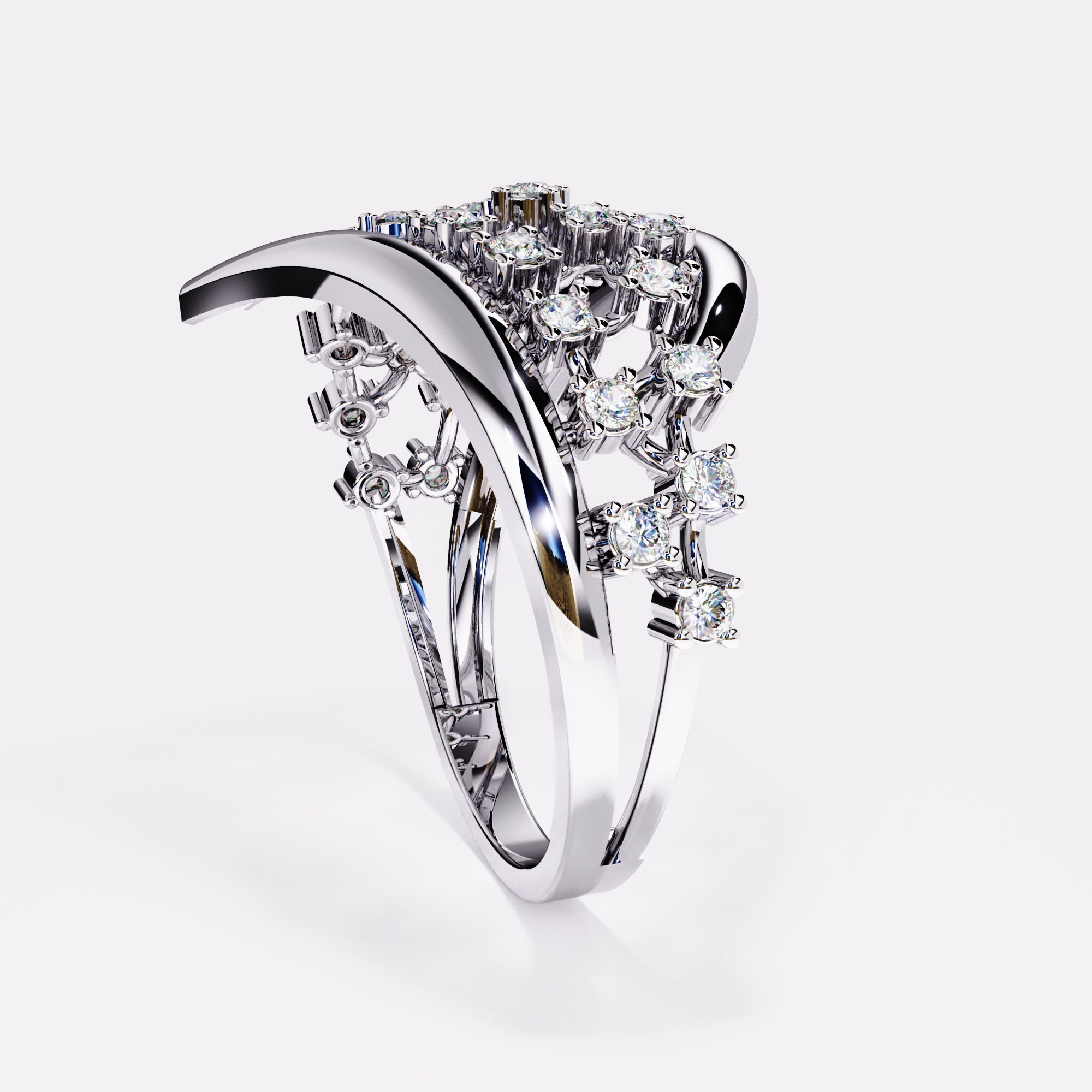 Cherished Diamond ring in 925 Silver