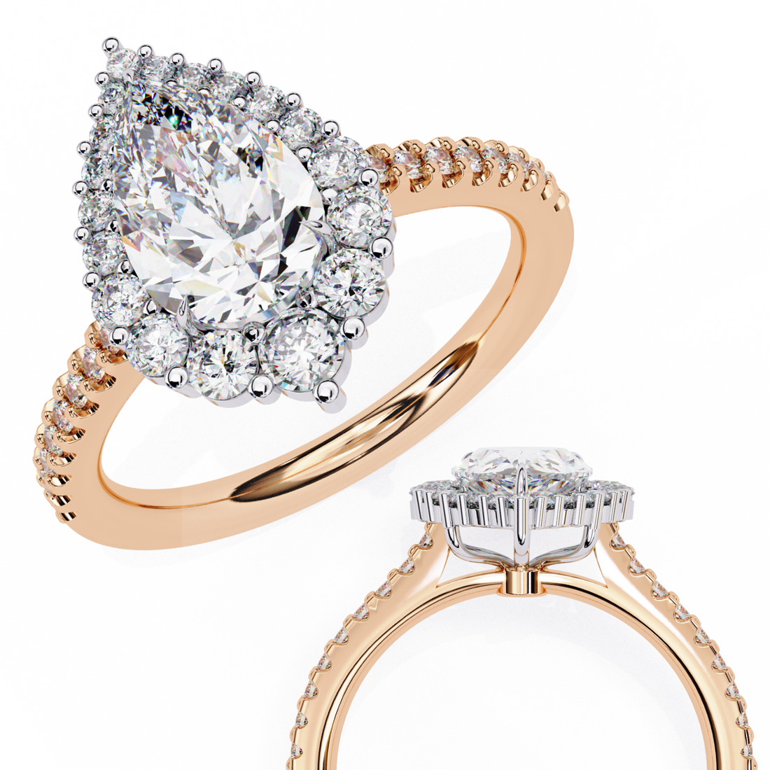 Queen’s Teardrop Lab Grown Diamond Ring
