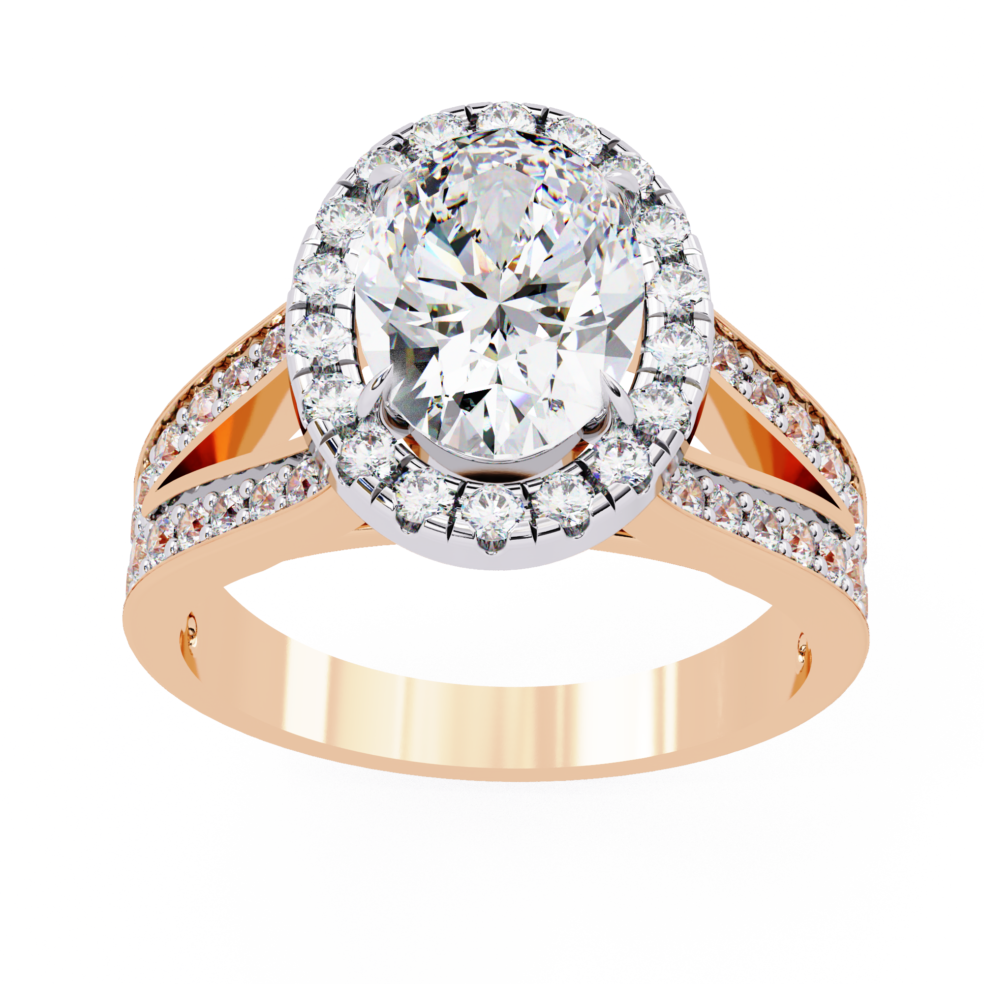 The Royal Bloom Oval Cut Diamond Ring