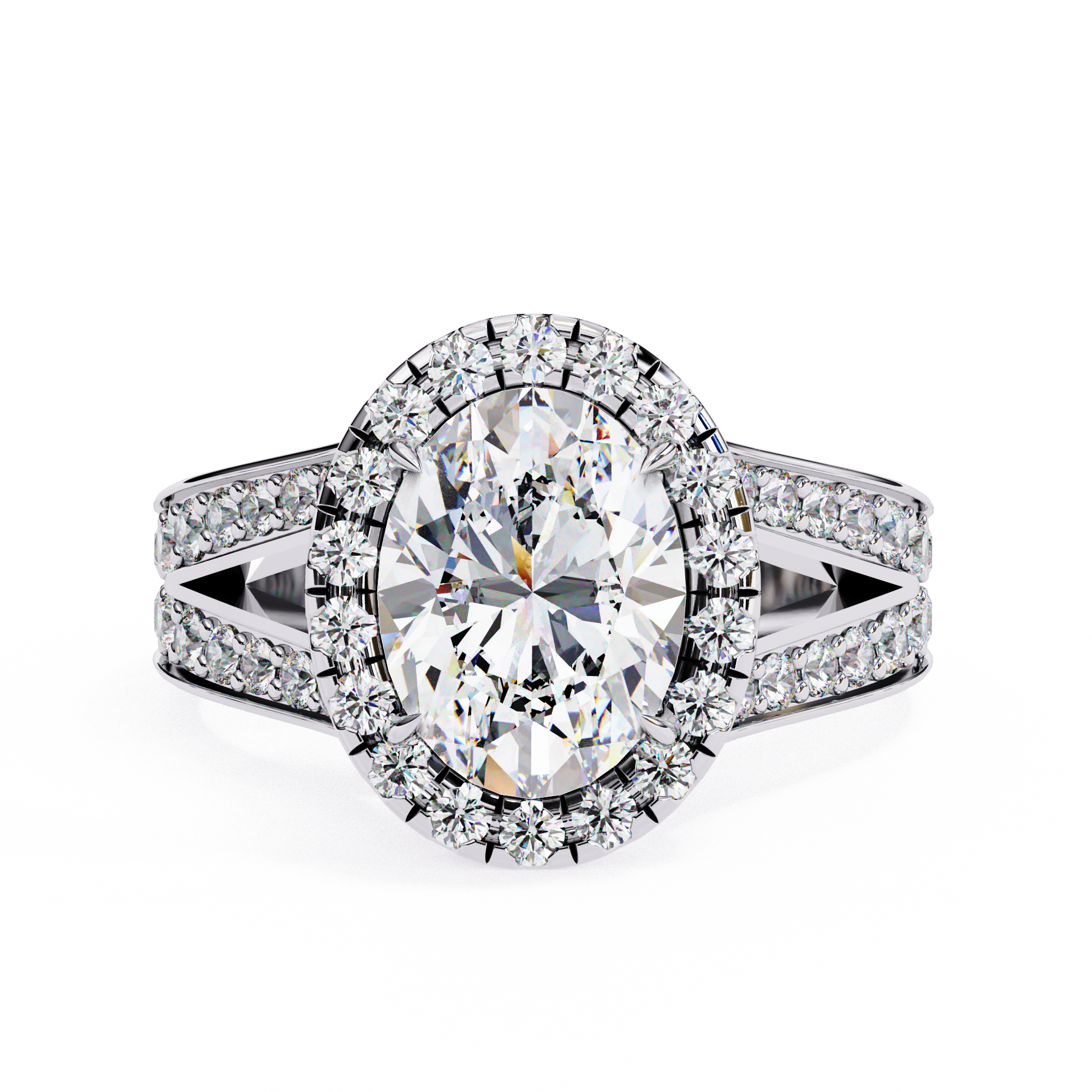 The Royal Bloom Oval Cut Diamond Ring