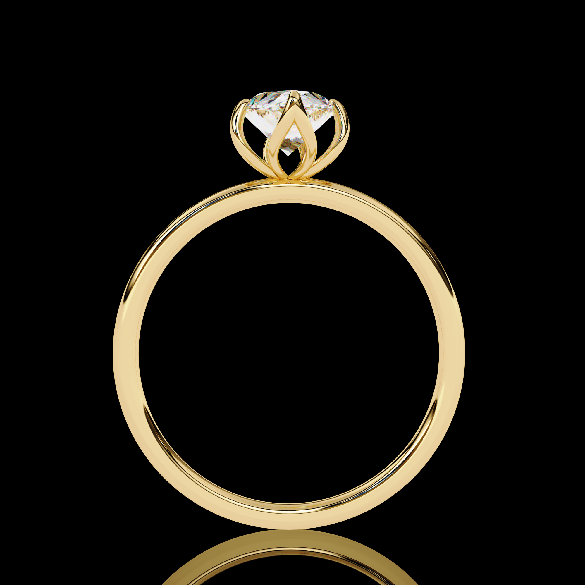 75 cent Pear Diamond Ring