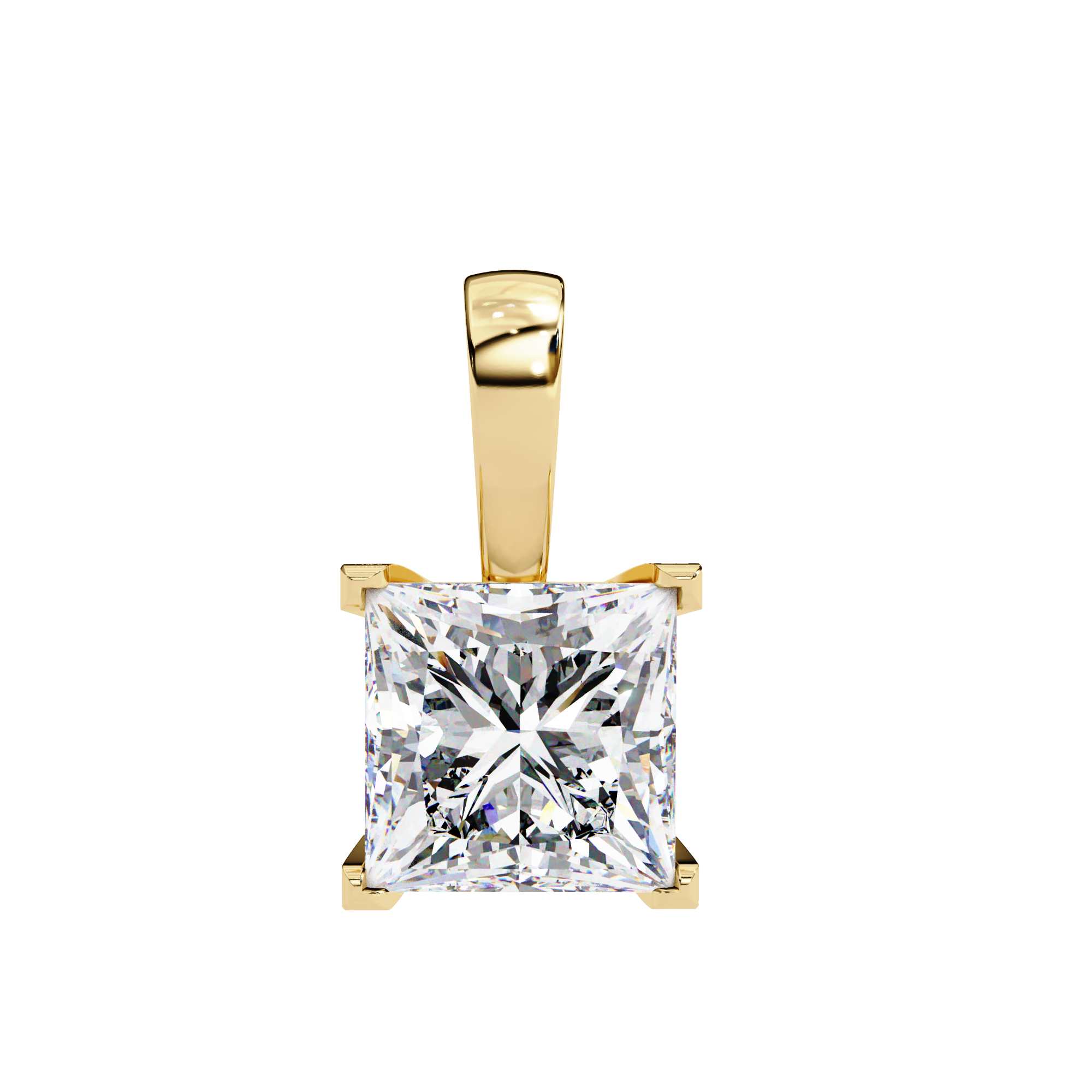 2.50 carats princess pendant