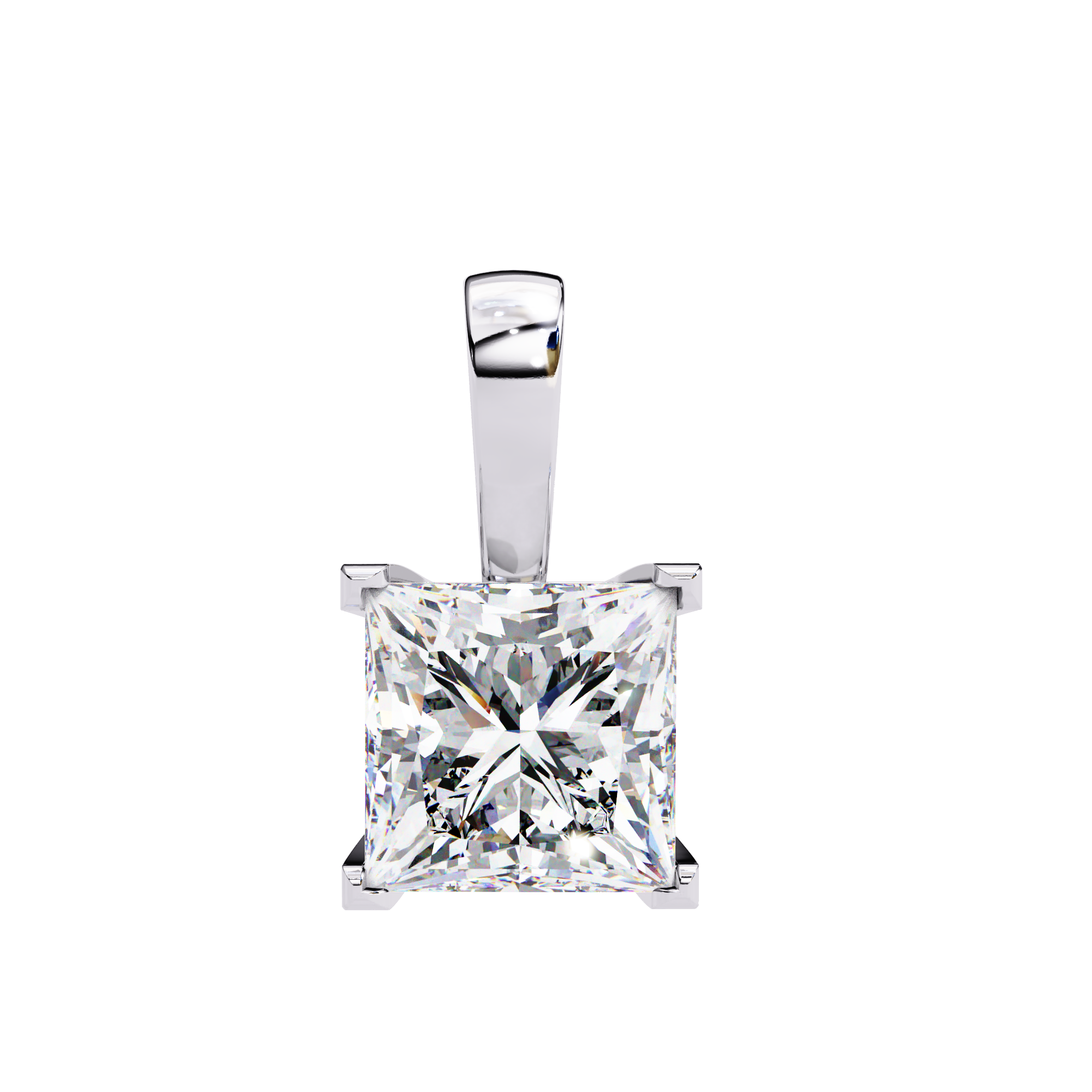 2.50 carats princess pendant