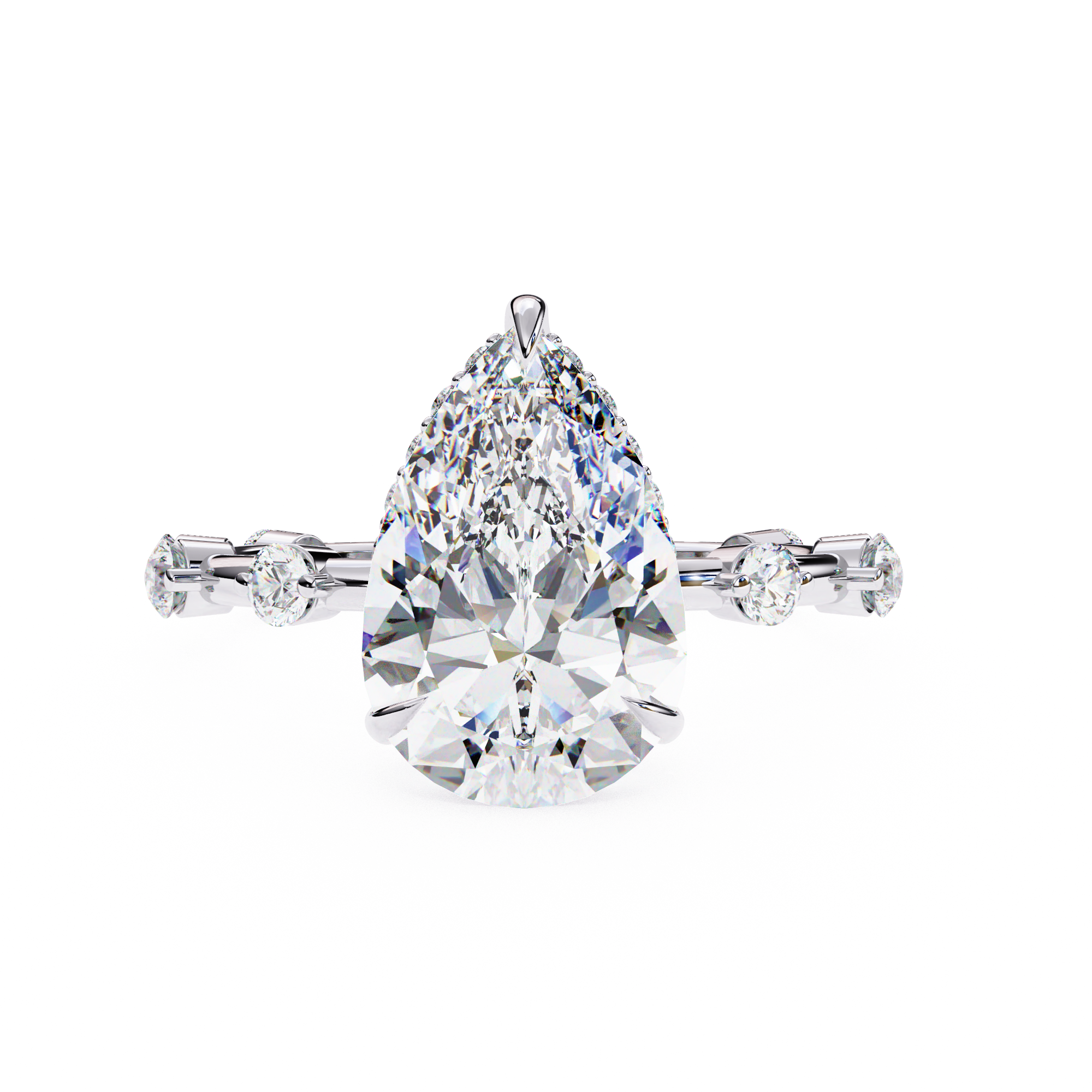 Statement Sparkle Pear Cut Diamond Ring