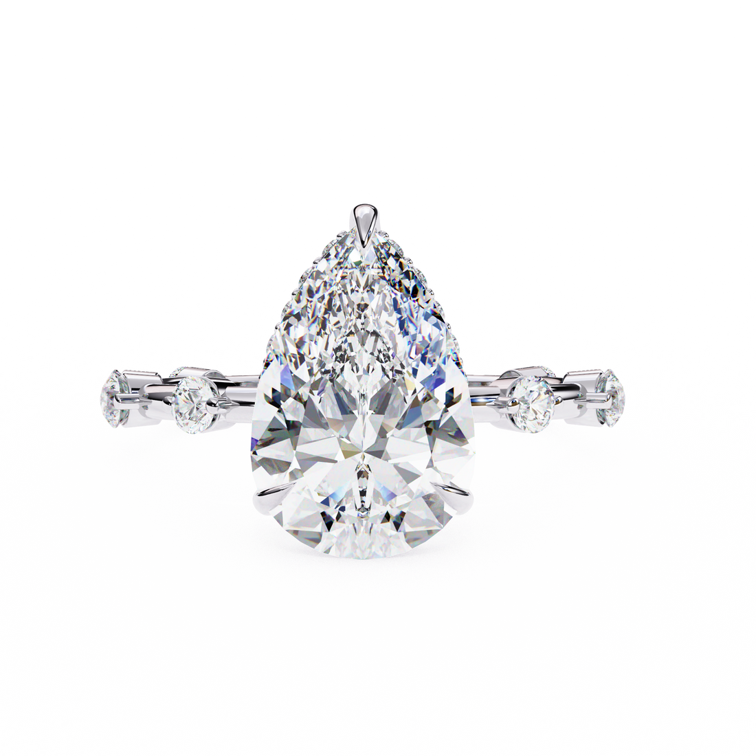 Statement Sparkle Pear Cut Diamond Ring