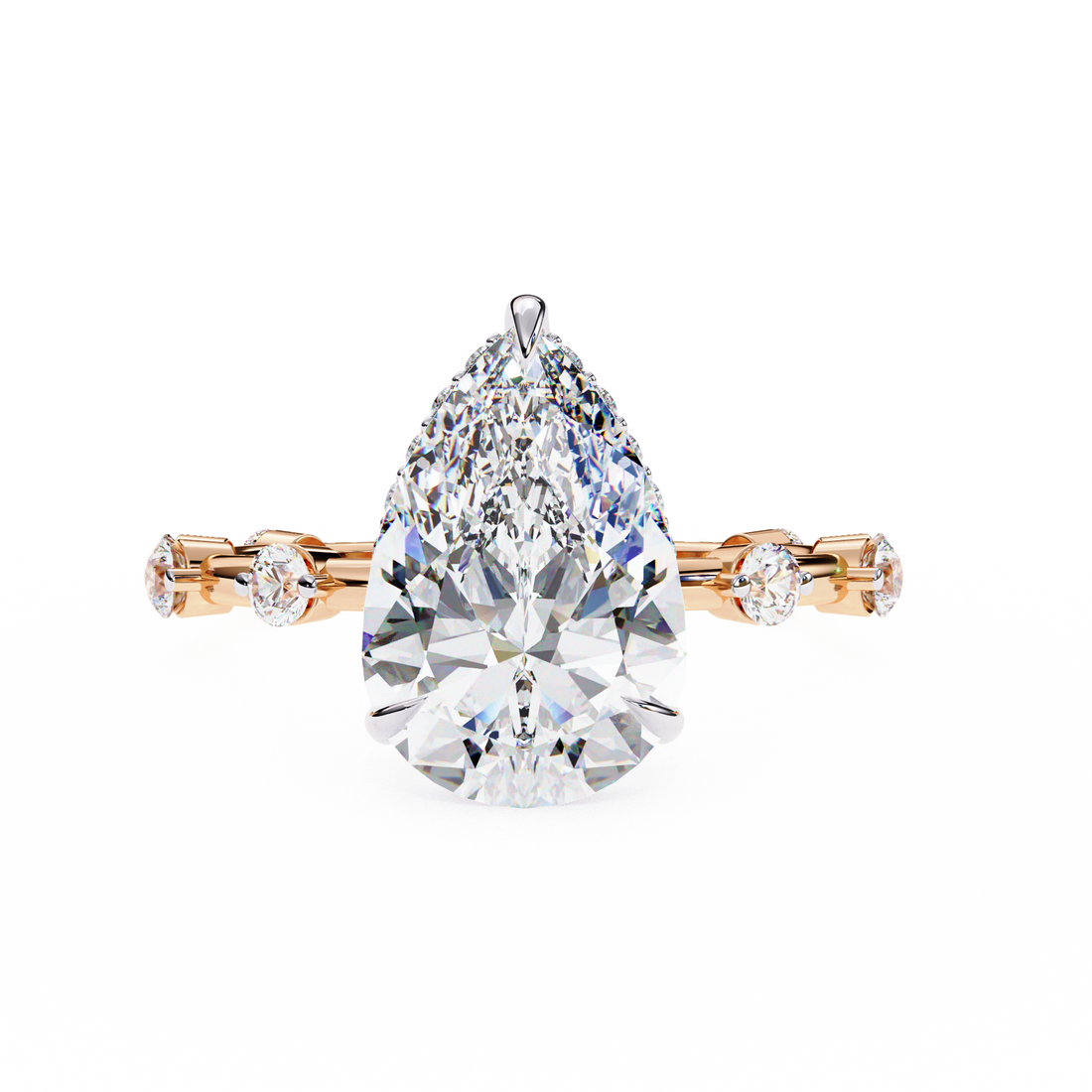 Statement Sparkle Pear Cut Diamond Ring