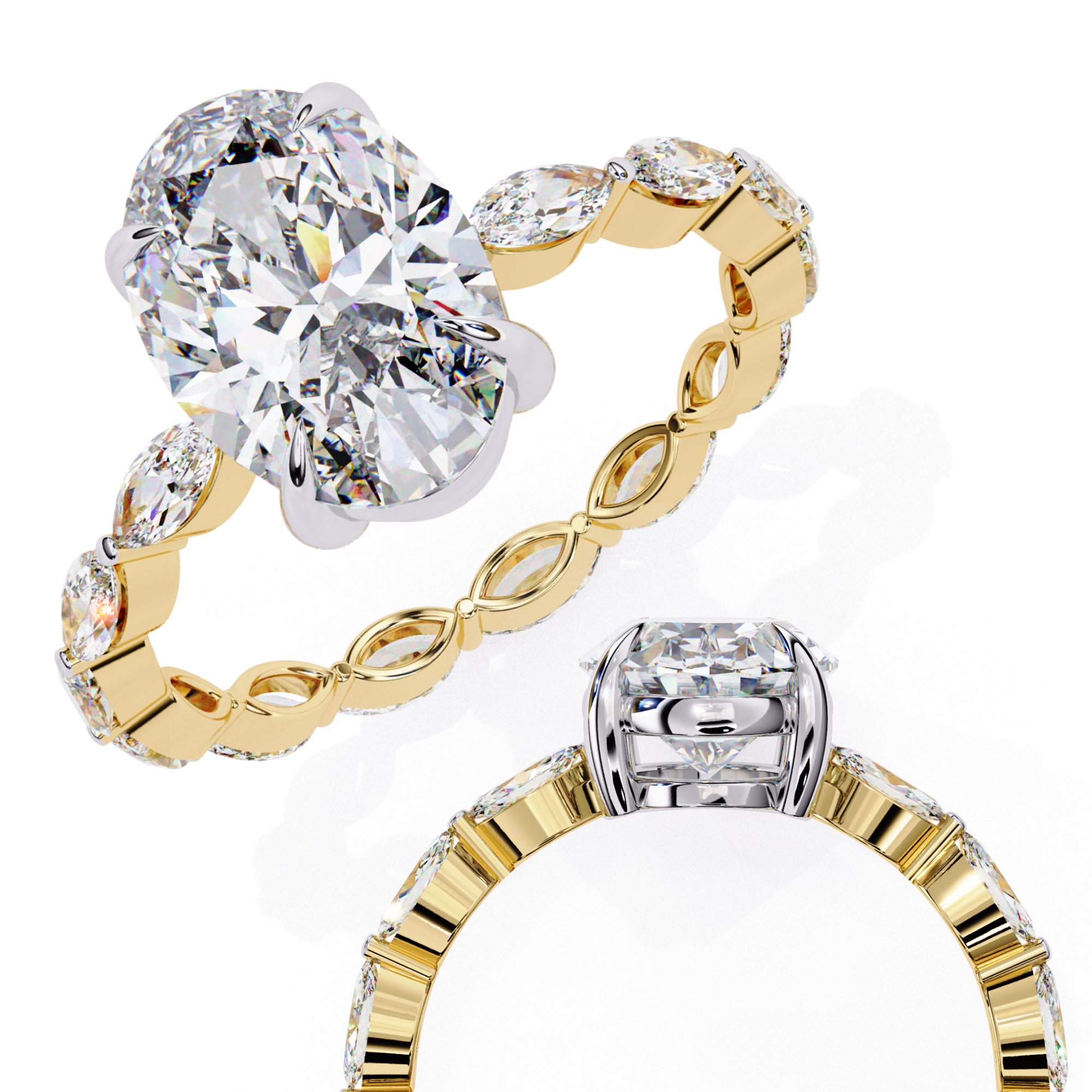 Celeste Oval Diamond Ring