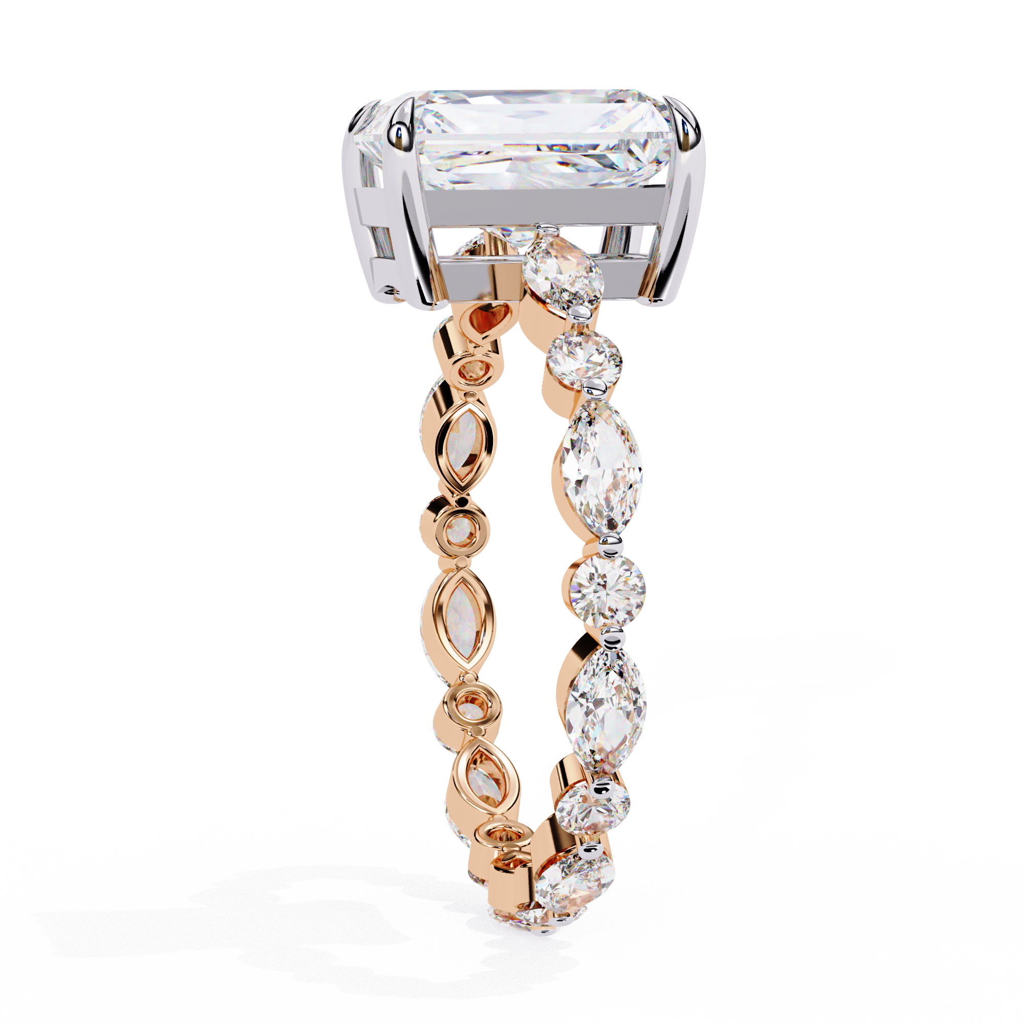 Exquisite Luxe Radiant Diamond Ring
