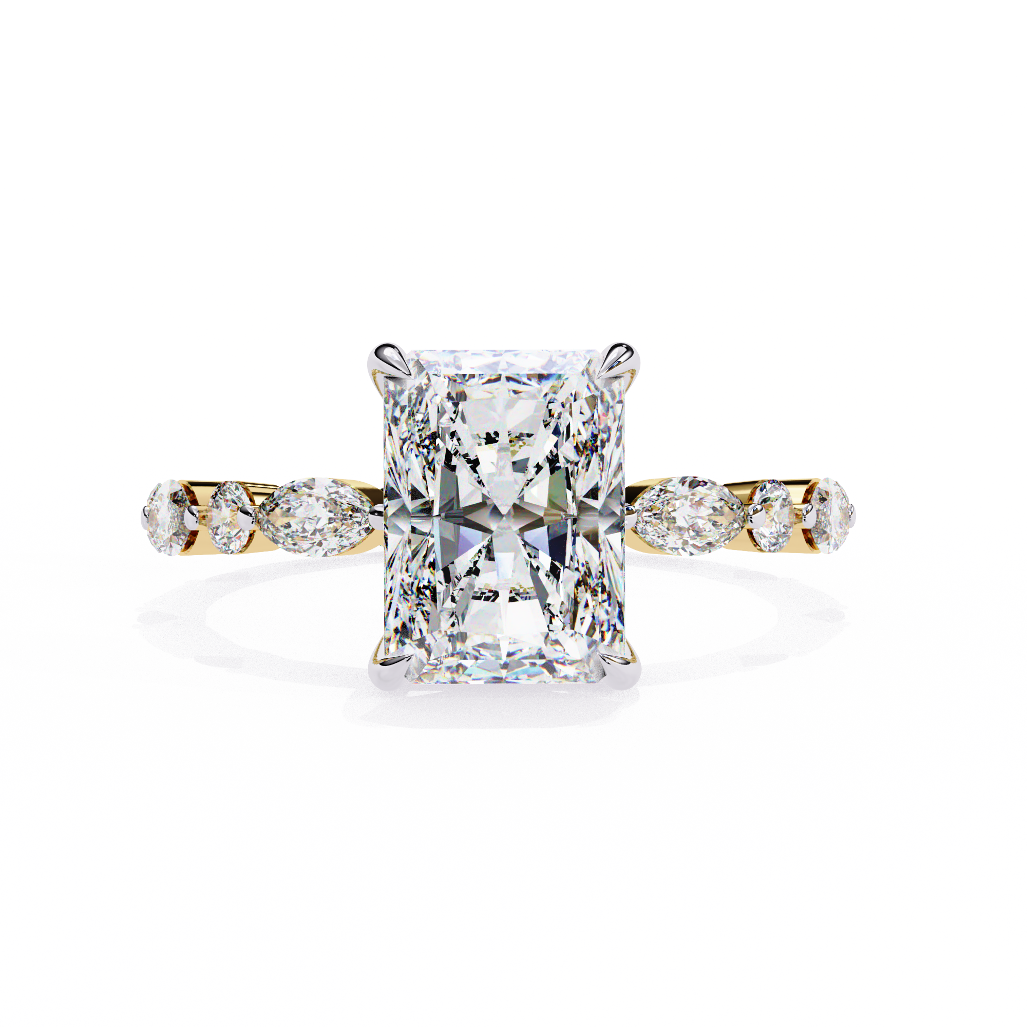 Exquisite Luxe Radiant Diamond Ring