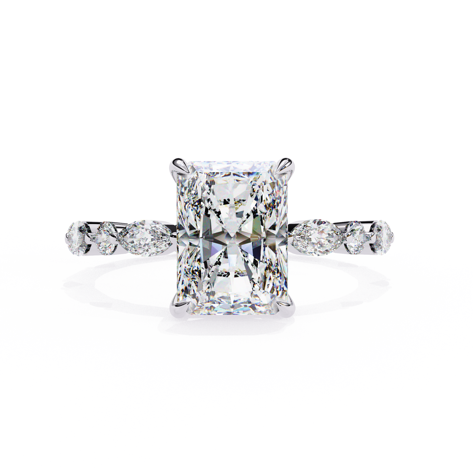 Exquisite Luxe Radiant Diamond Ring