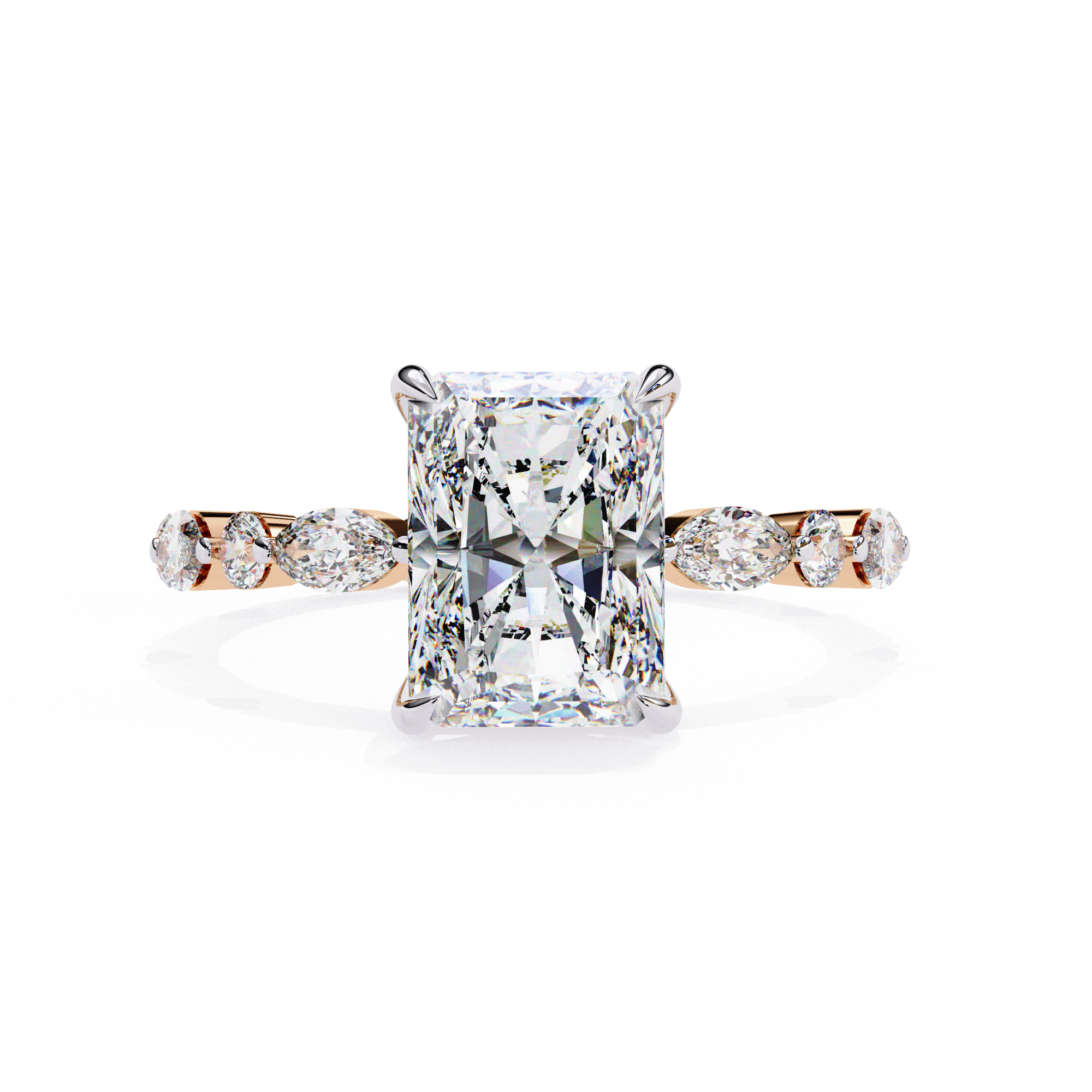 Exquisite Luxe Radiant Diamond Ring