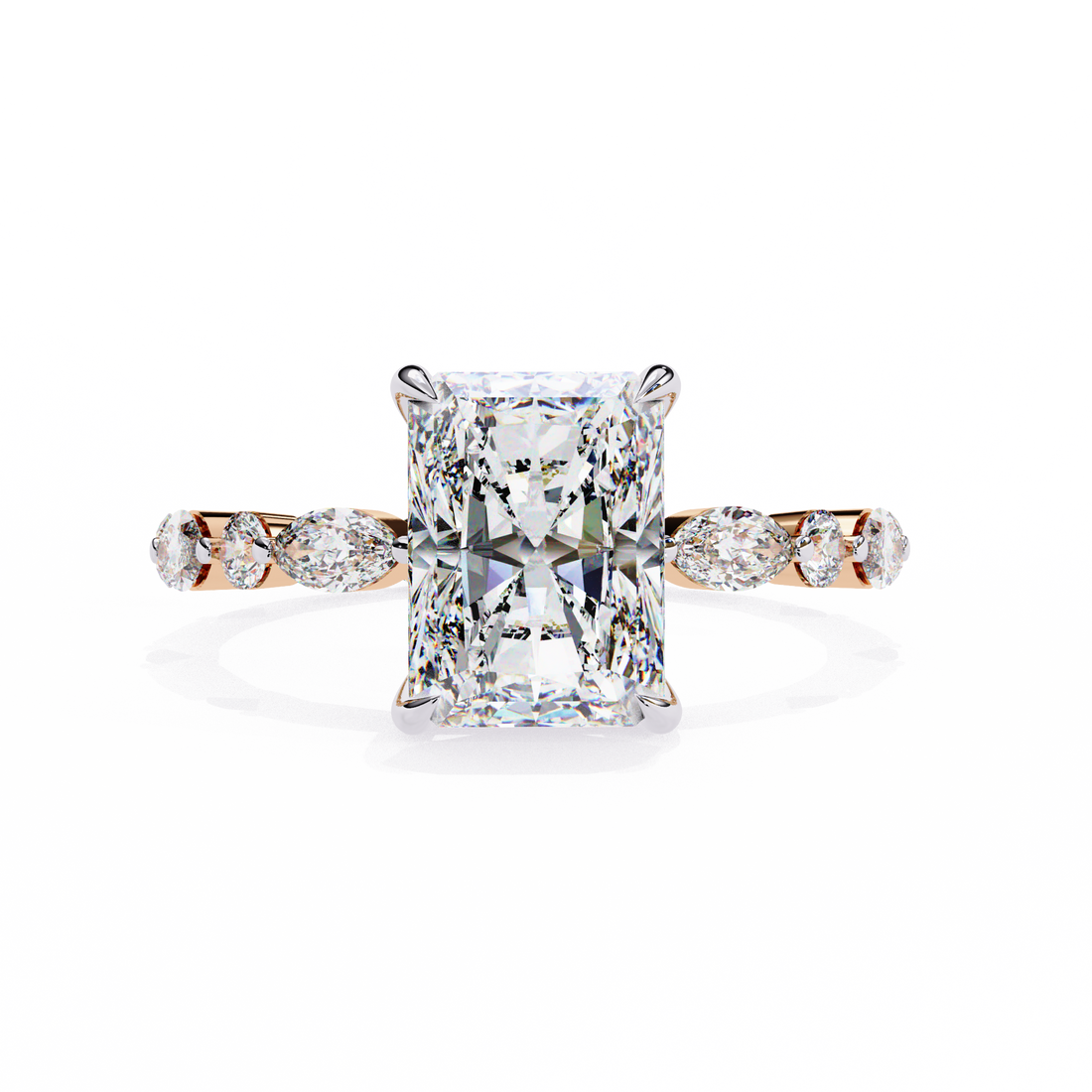 Exquisite Luxe Radiant Diamond Ring