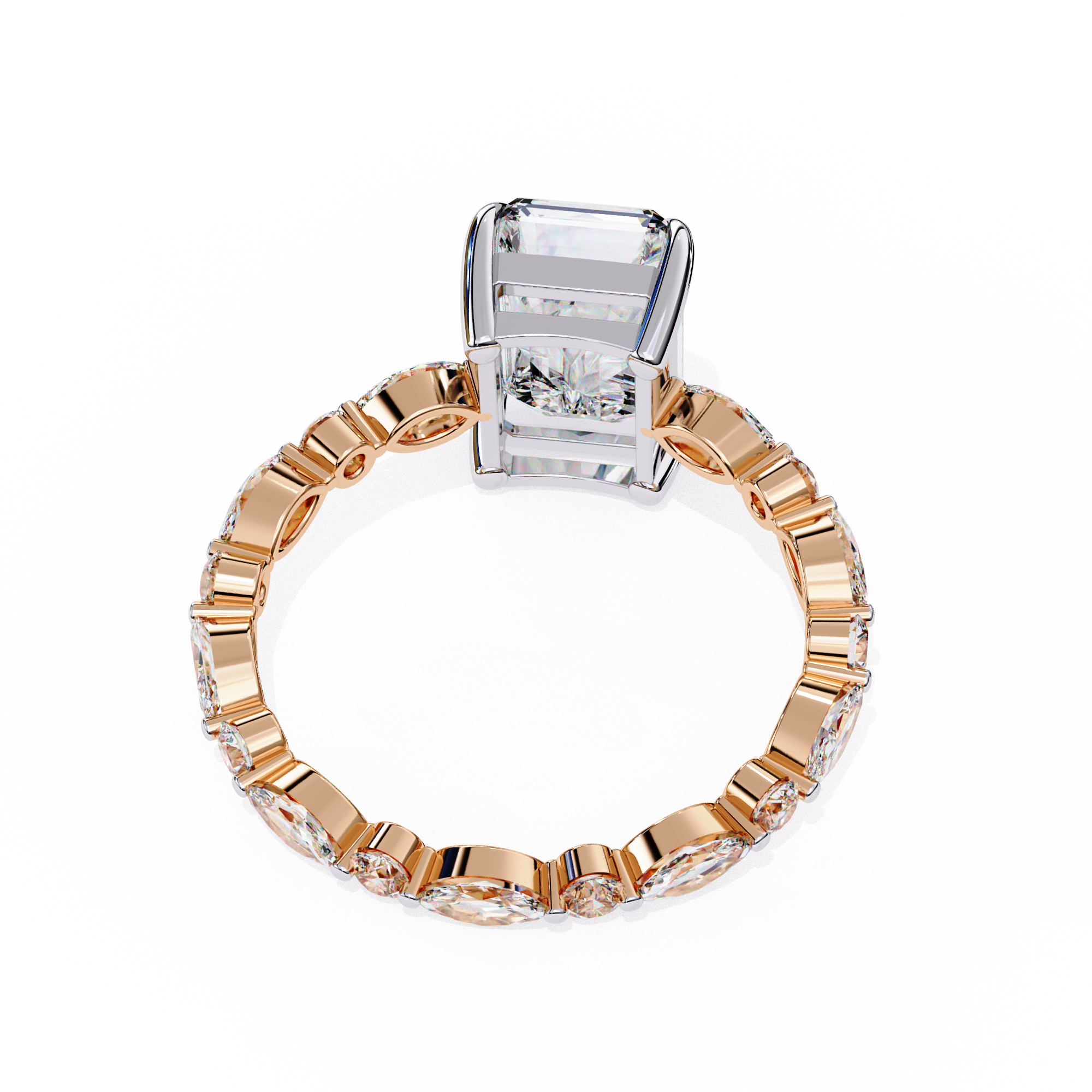 Exquisite Luxe Radiant Diamond Ring