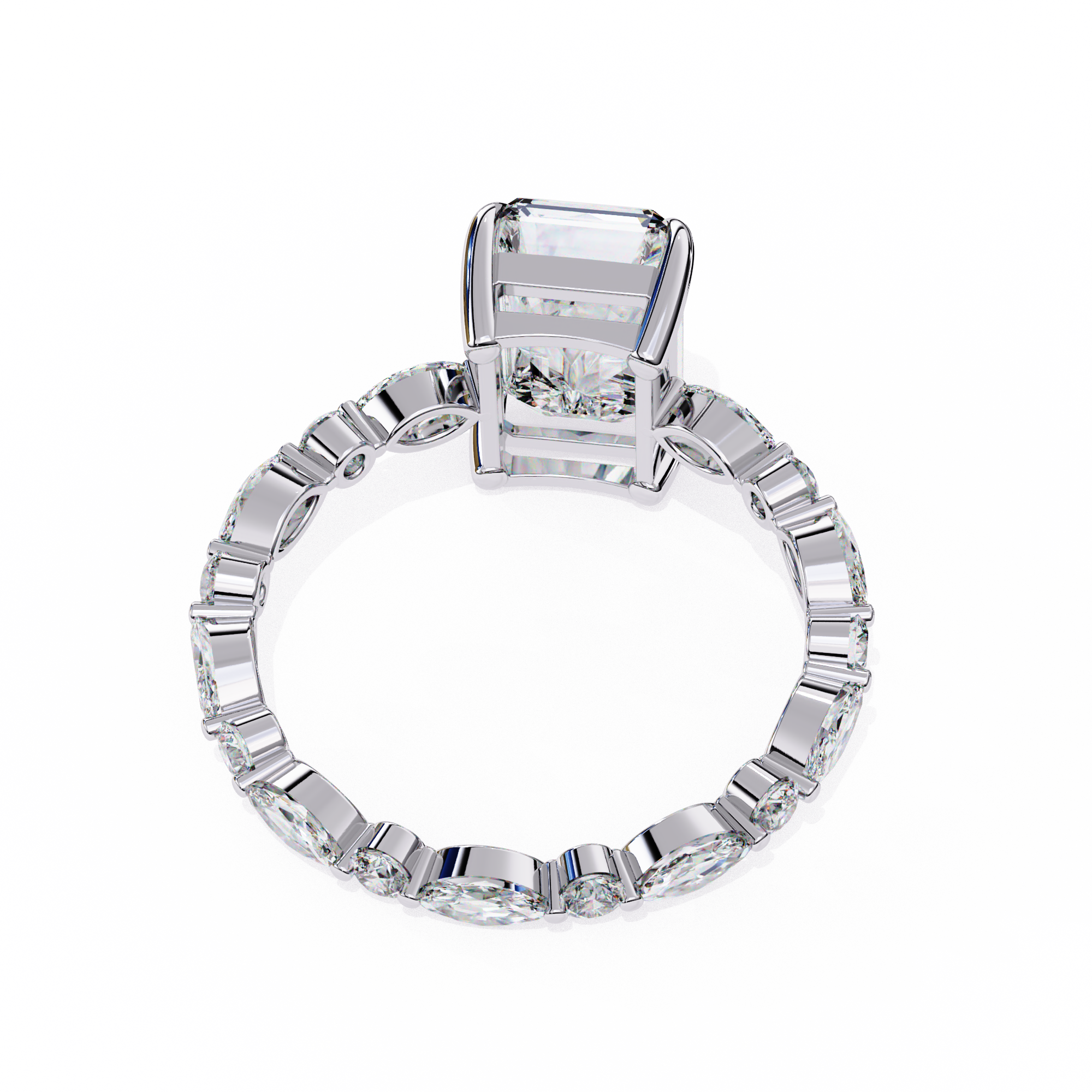 Exquisite Luxe Radiant Diamond Ring