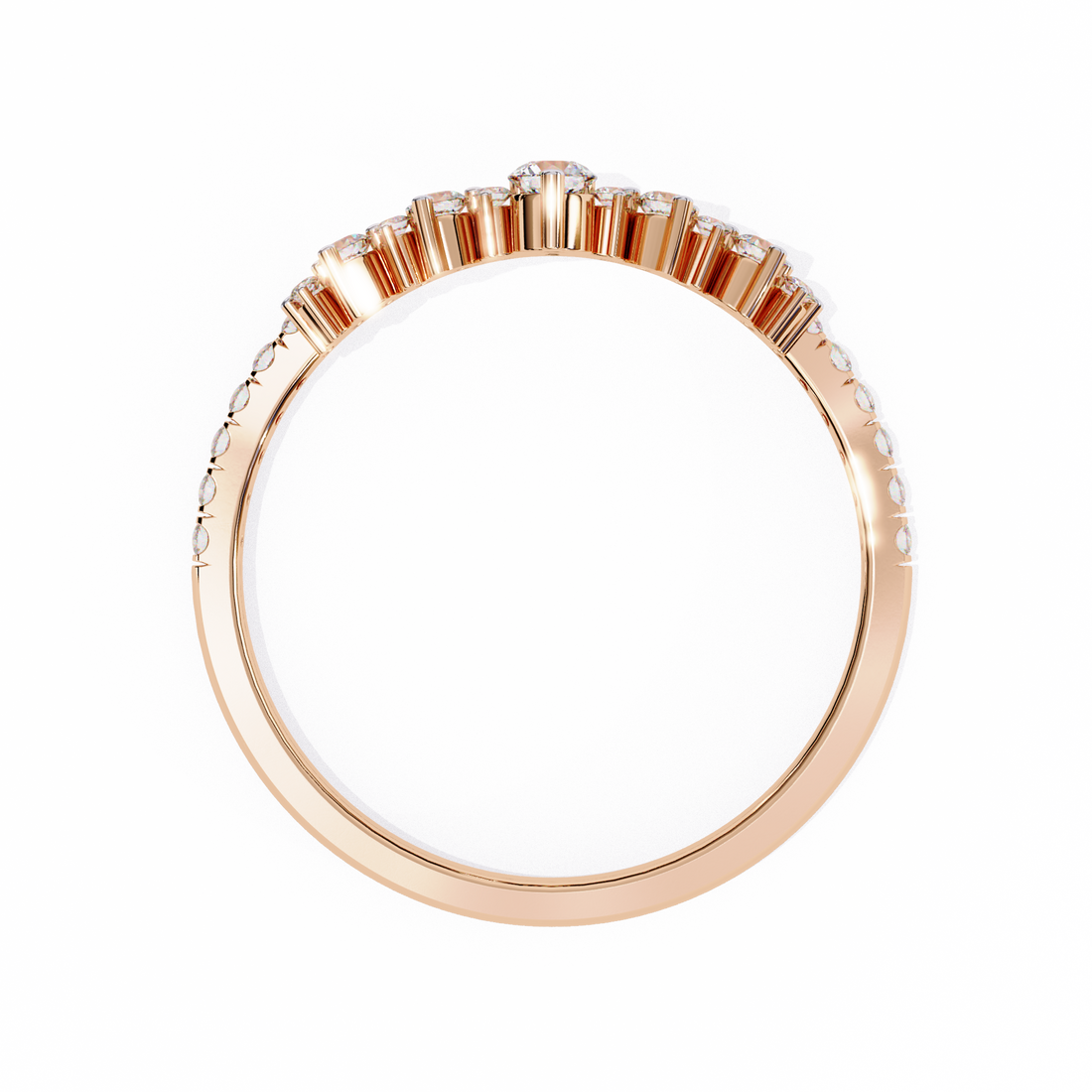 Wave Fusion Diamond Ring