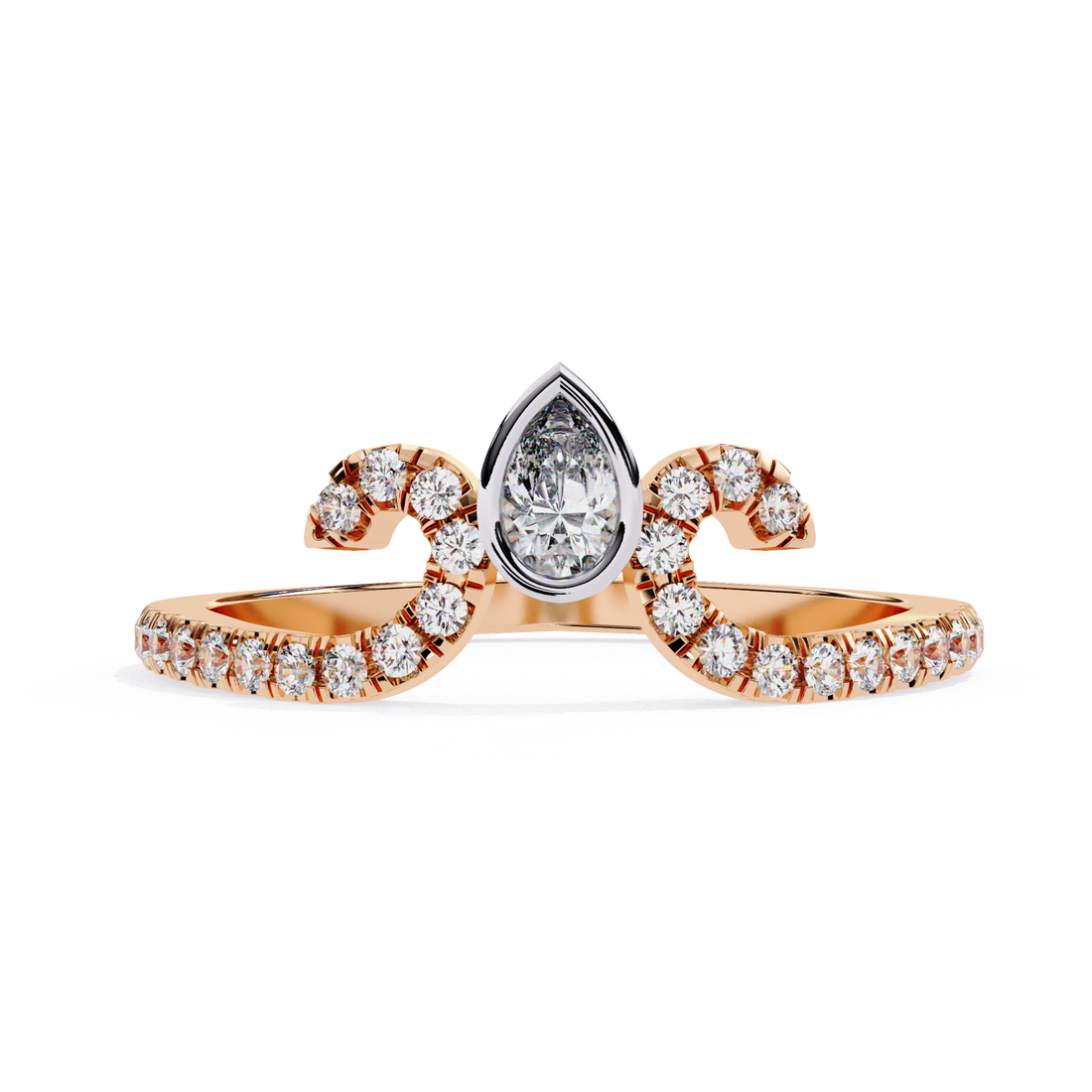Pear Drop Diamond Ring