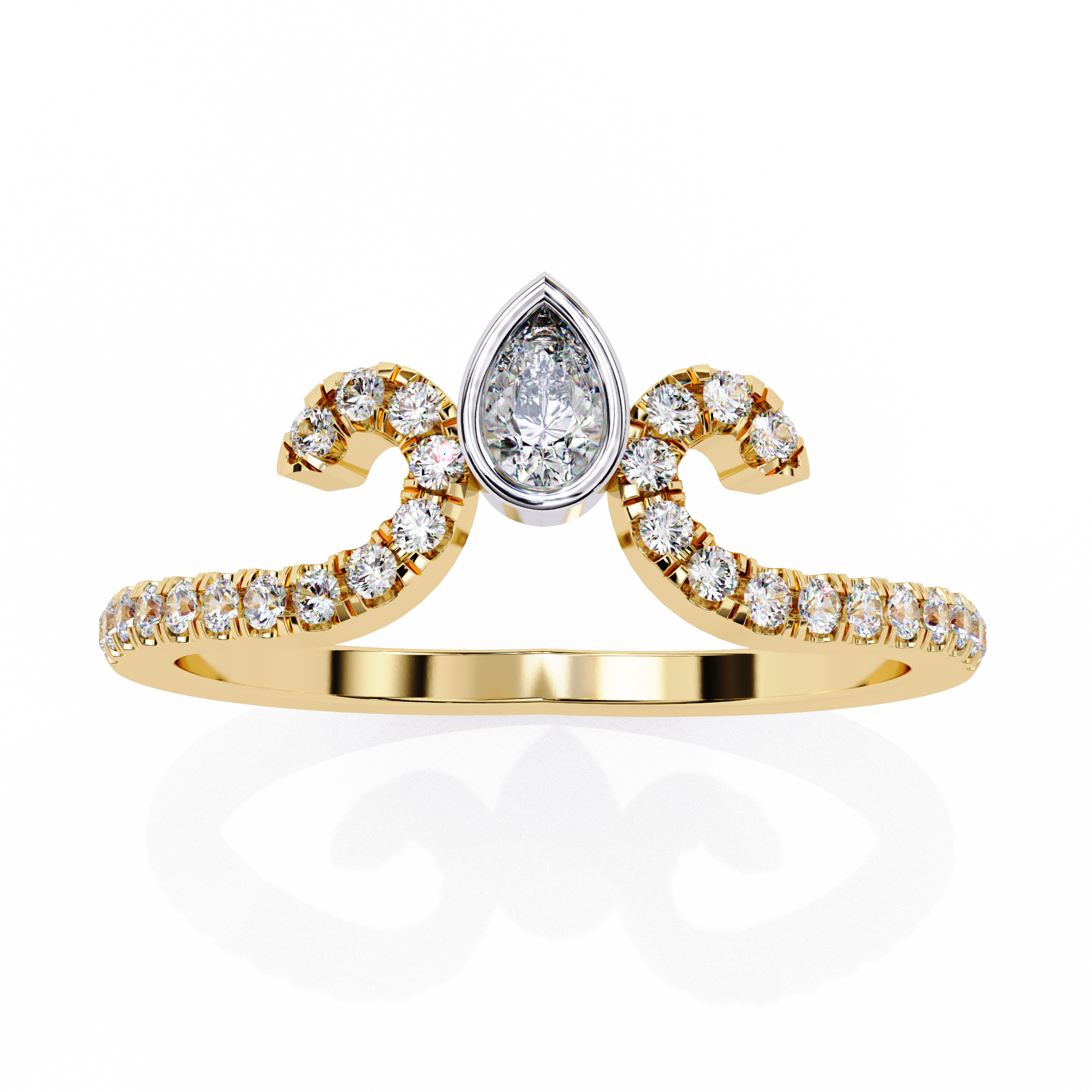 Pear Drop Diamond Ring