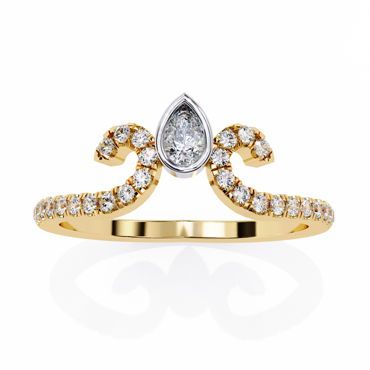Pear Drop Diamond Ring