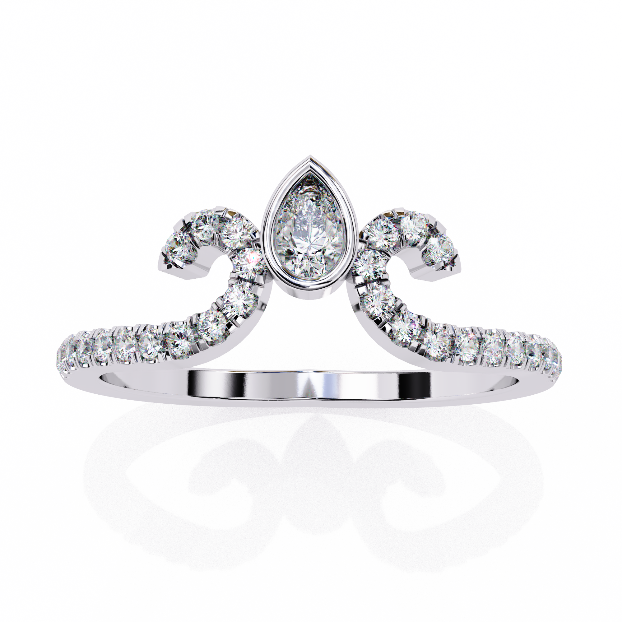 Pear Drop Diamond Ring