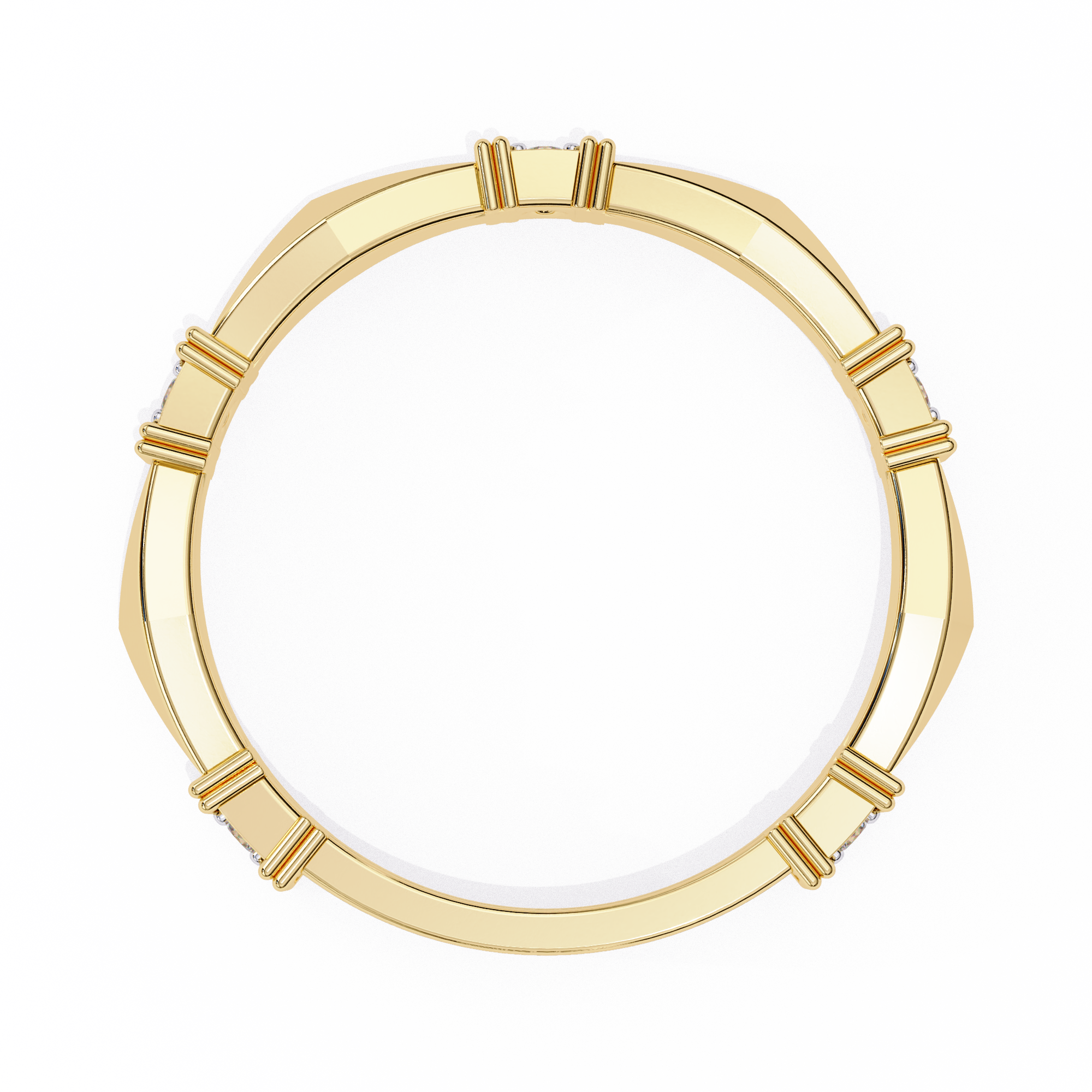 Casual Glimmer Diamond Ring Band