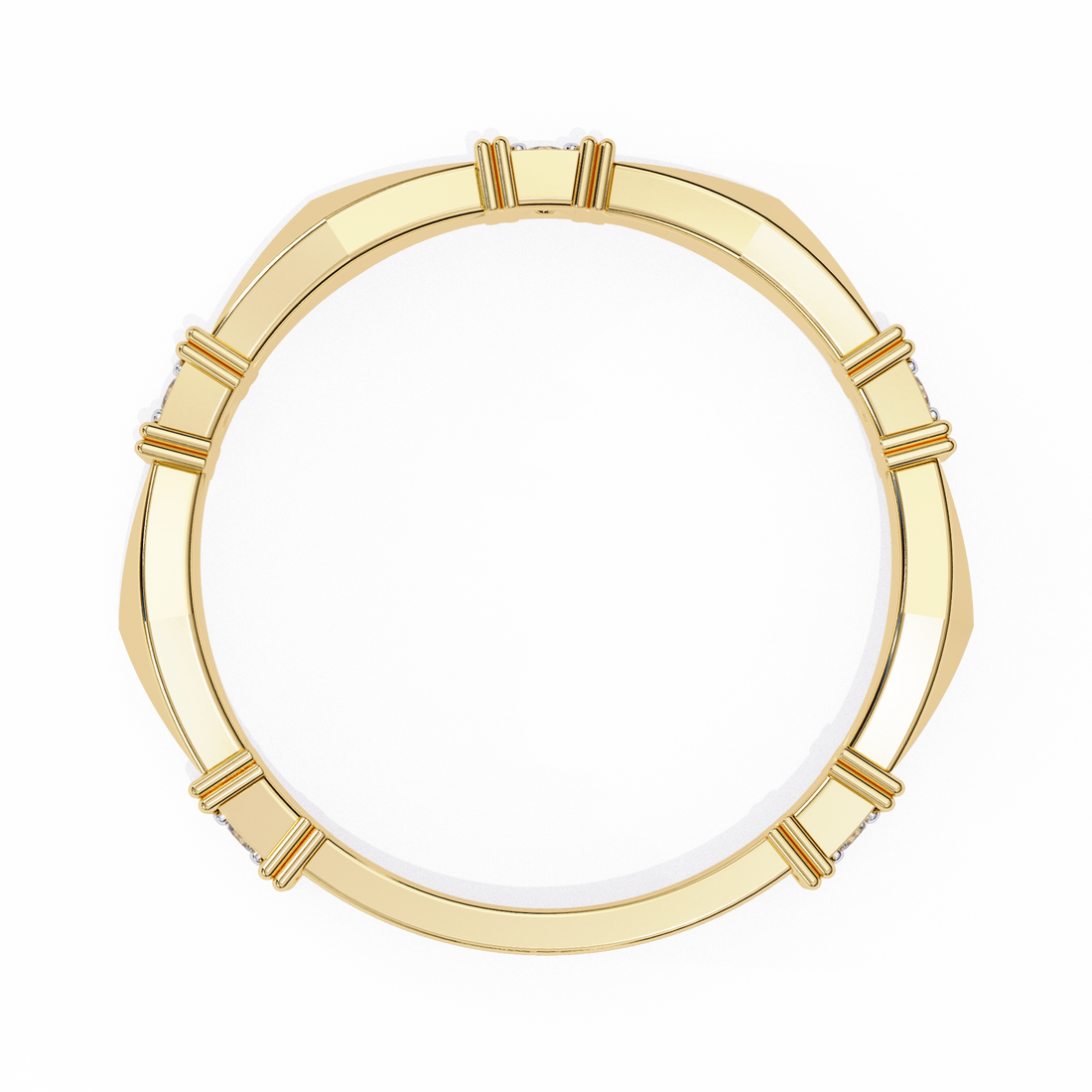 Casual Glimmer Diamond Ring Band