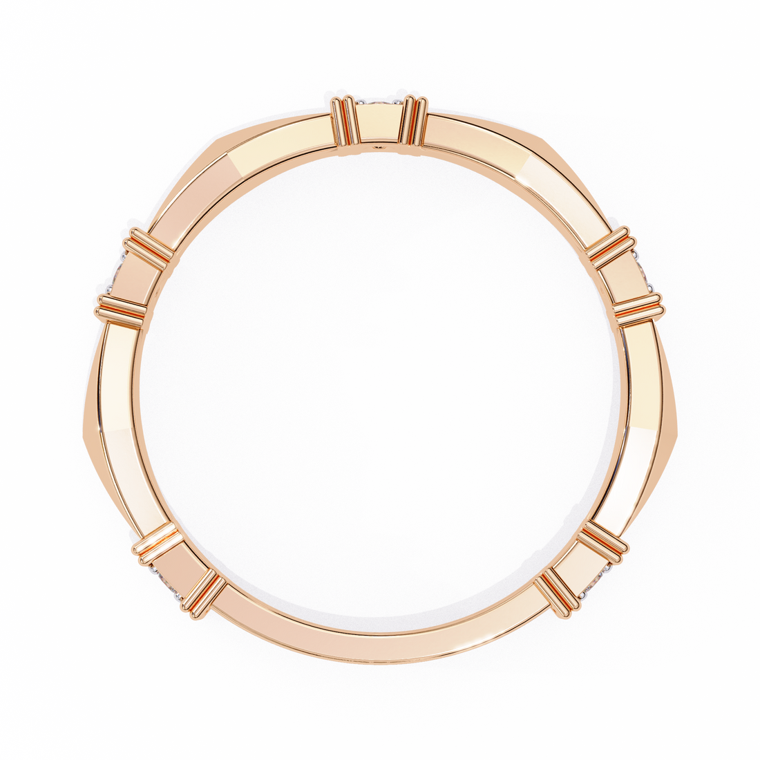 Casual Glimmer Diamond Ring Band
