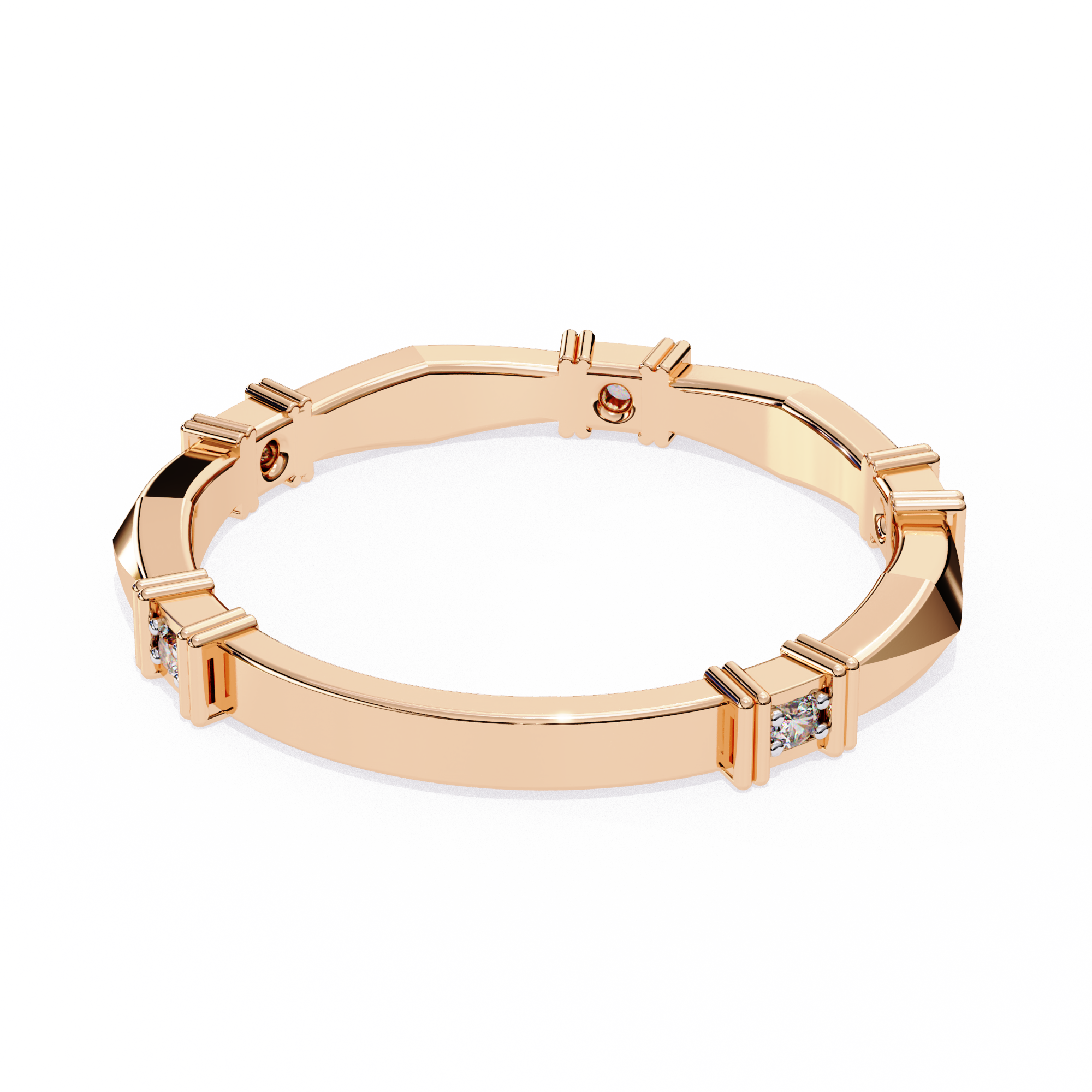 Casual Glimmer Diamond Ring Band