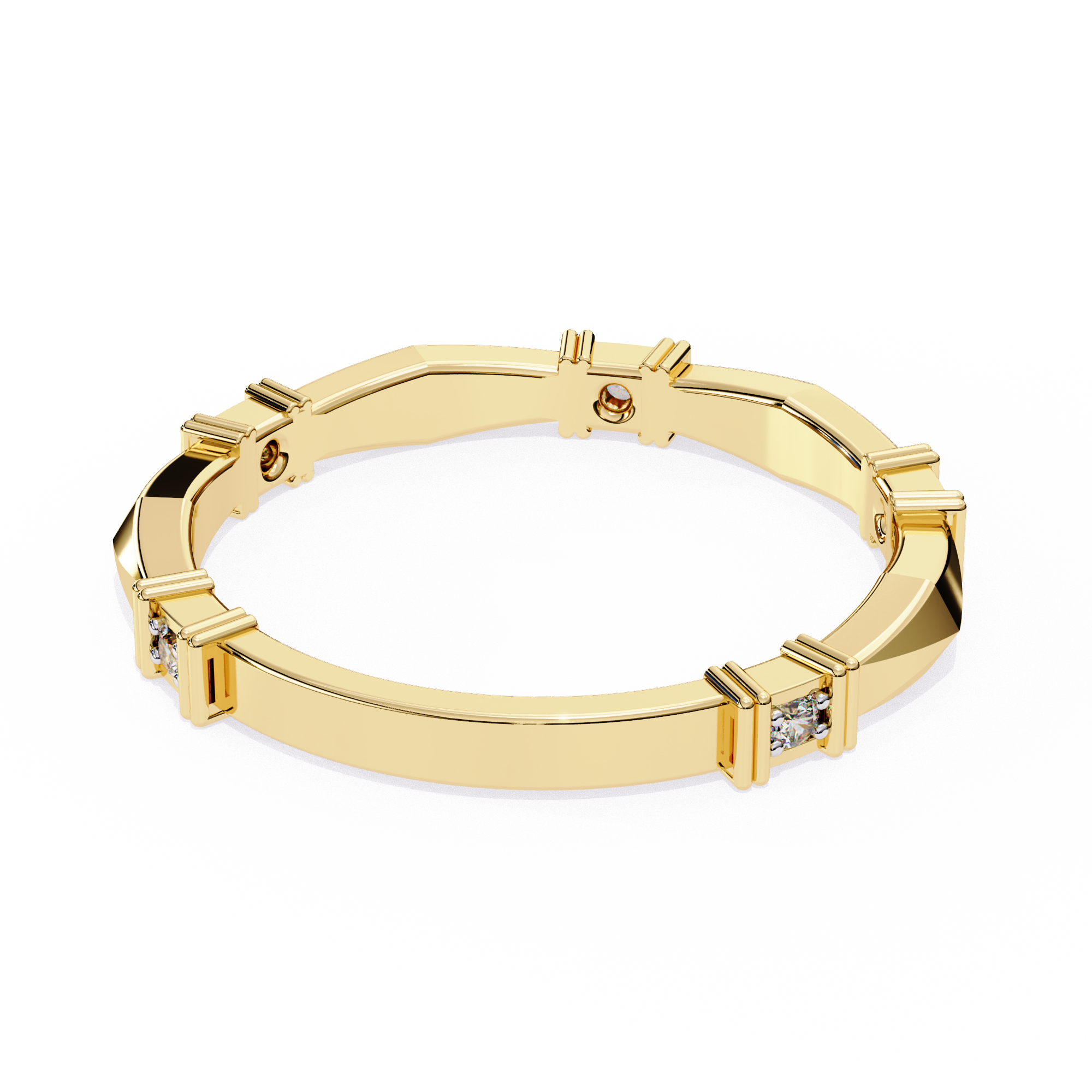 Casual Glimmer Diamond Ring Band