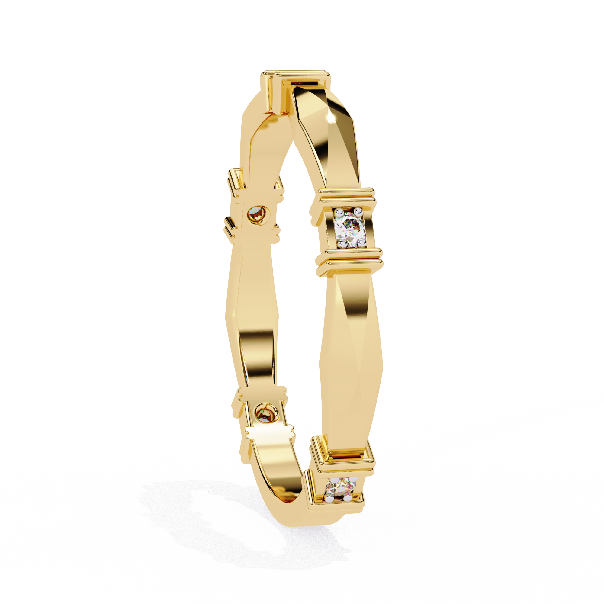 Casual Glimmer Diamond Ring Band