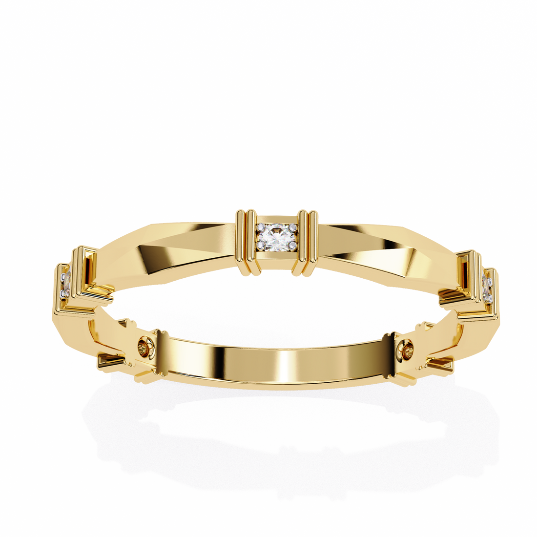 Casual Glimmer Diamond Ring Band