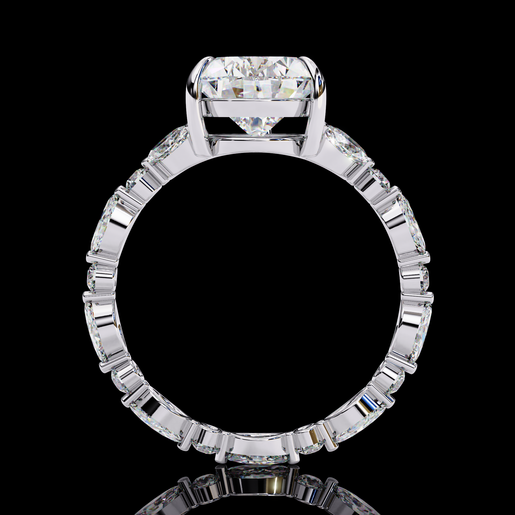 Alluring pear Lab Grown Diamond Ring