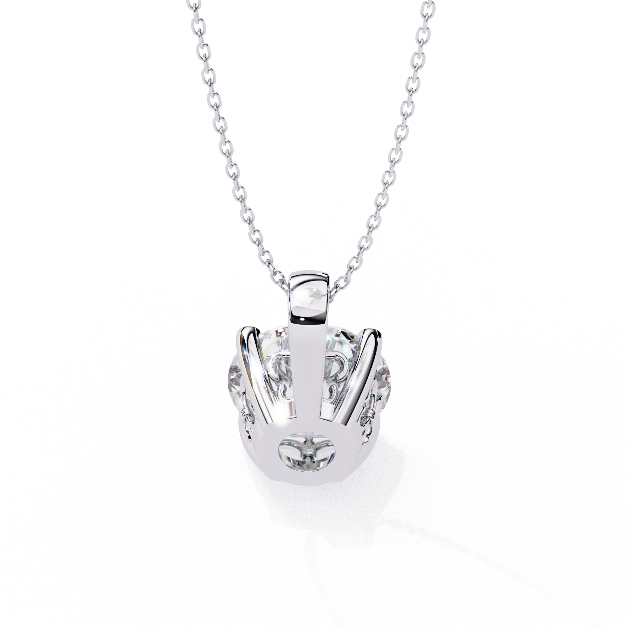 3 carats Cushion Diamond pendant