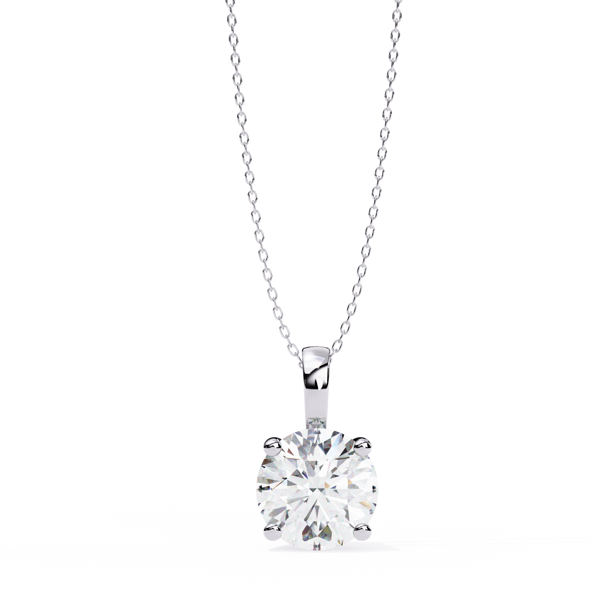 3 carats Cushion Diamond pendant