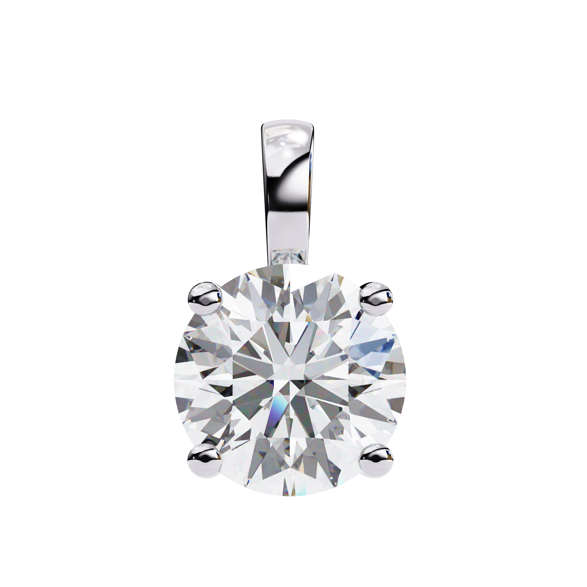 3 carats Cushion Diamond pendant