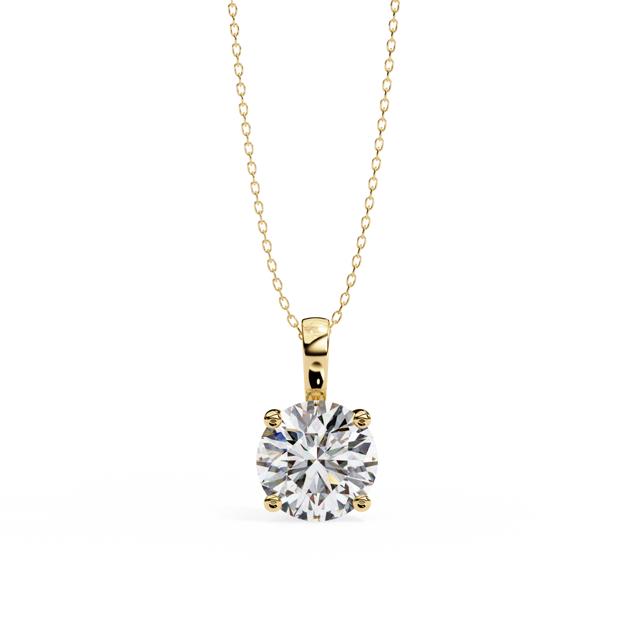 3 carats Cushion Diamond pendant