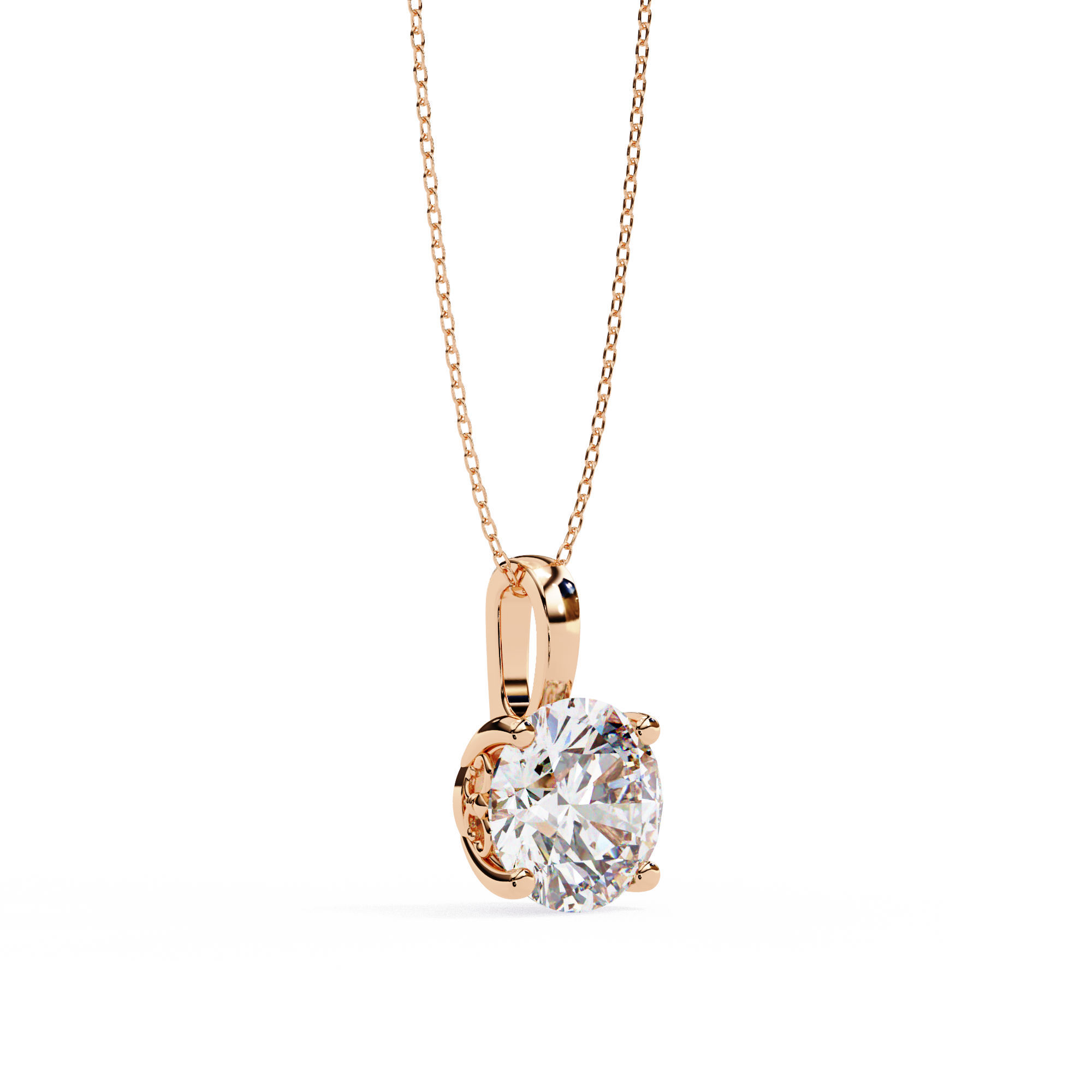 3 carats Cushion Diamond pendant