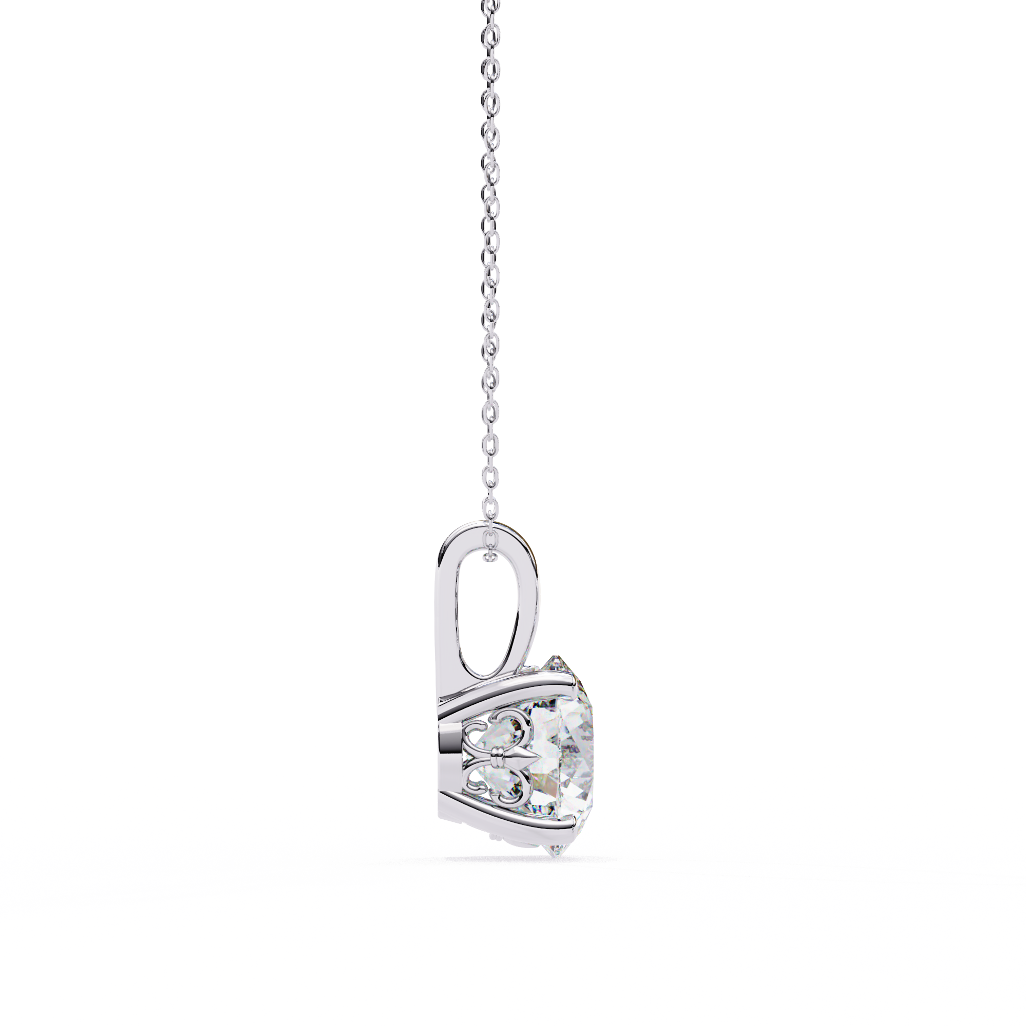 3 carats Cushion Diamond pendant