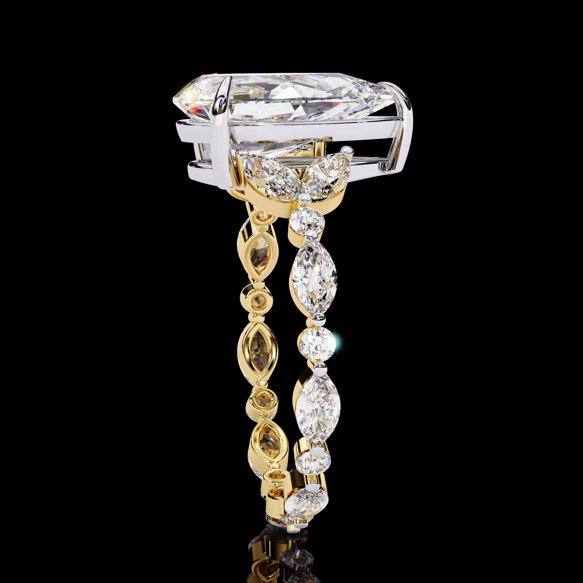 Alluring pear Lab Grown Diamond Ring