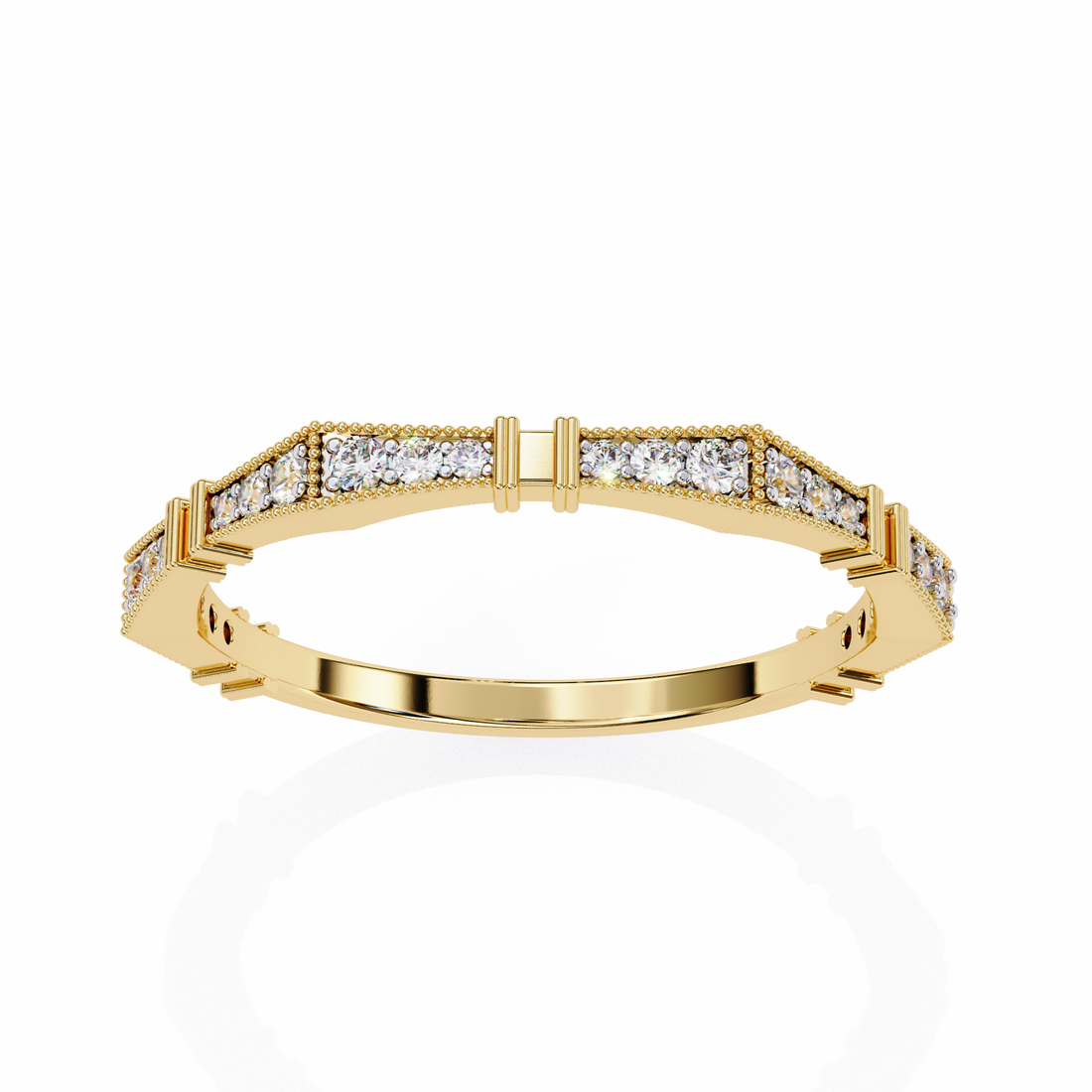 Sleek Shine Diamond Band Ring