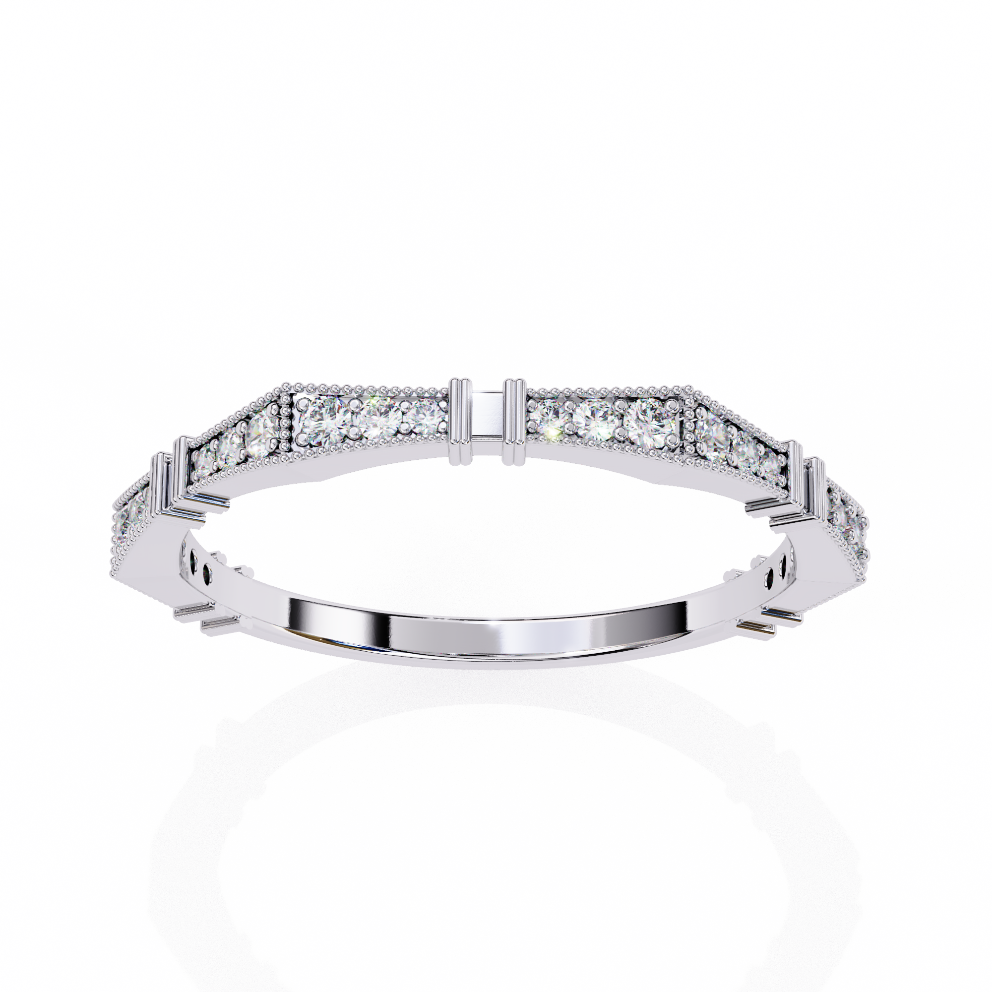 Sleek Shine Diamond Band Ring