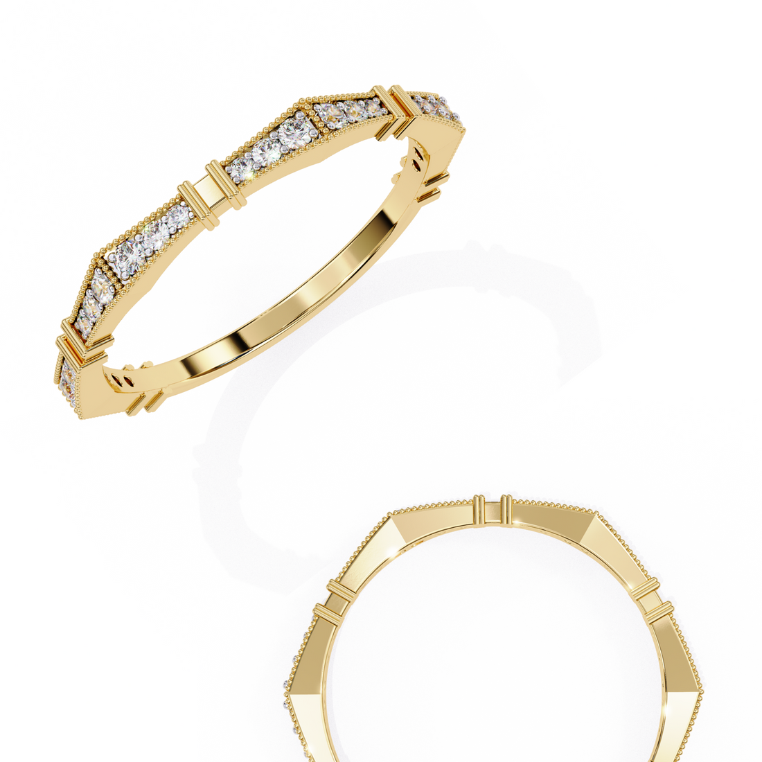 Sleek Shine Diamond Band Ring